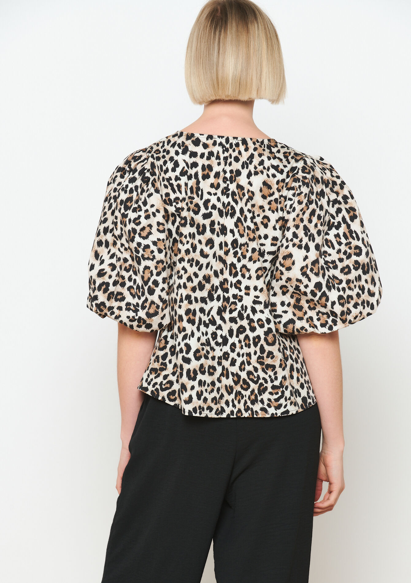 Blouse met luipaardprint, Blouse met luipaardprint - LT BEIGE - 05702525_2527