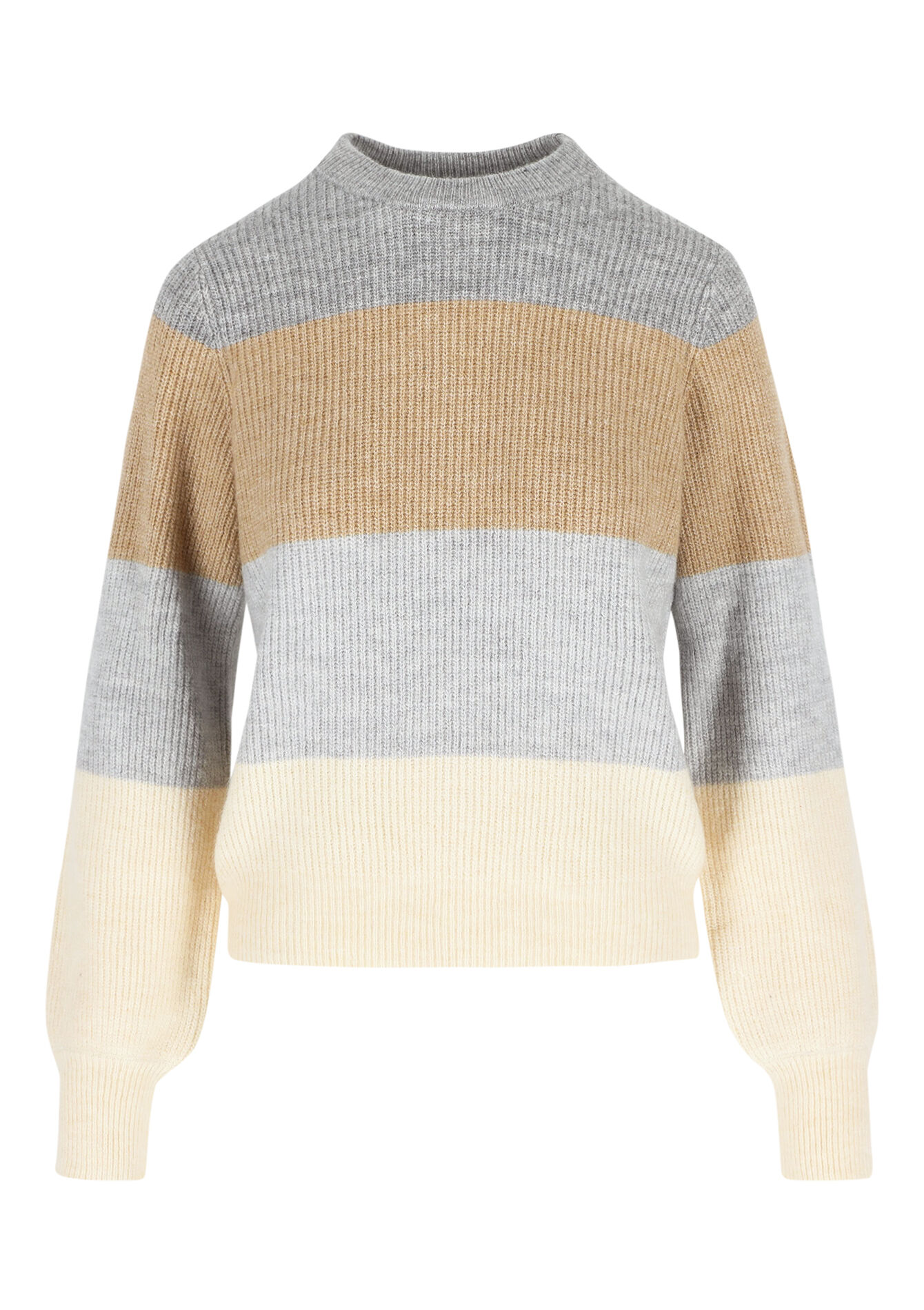 Pull avec blocs de couleur, Pull avec blocs de couleur - GREY MED MEL - 04006536_3507