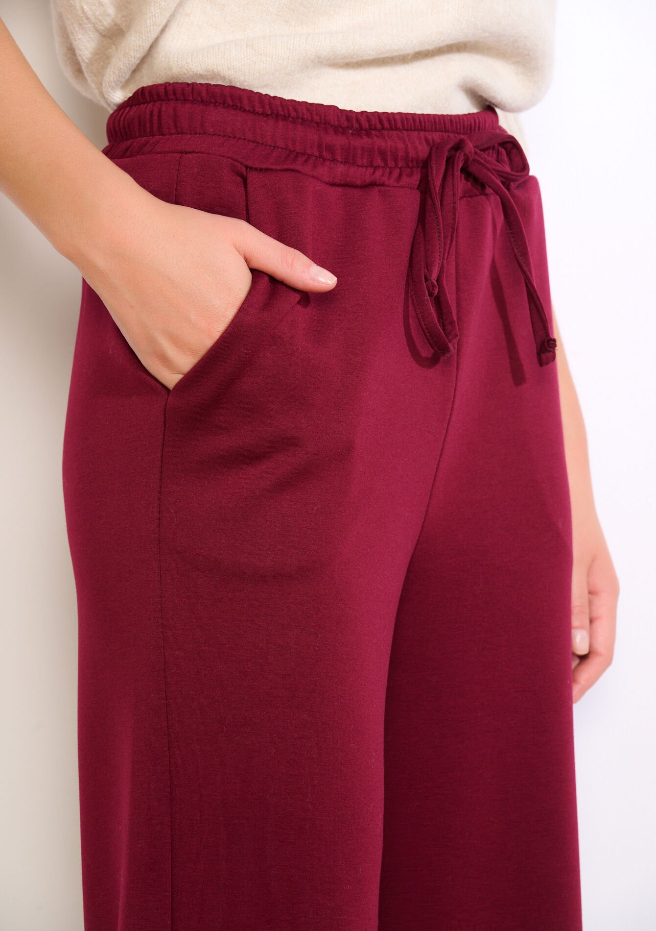 Losvallende relaxbroek, Losvallende relaxbroek - AUBERGINE - 15100401_1537