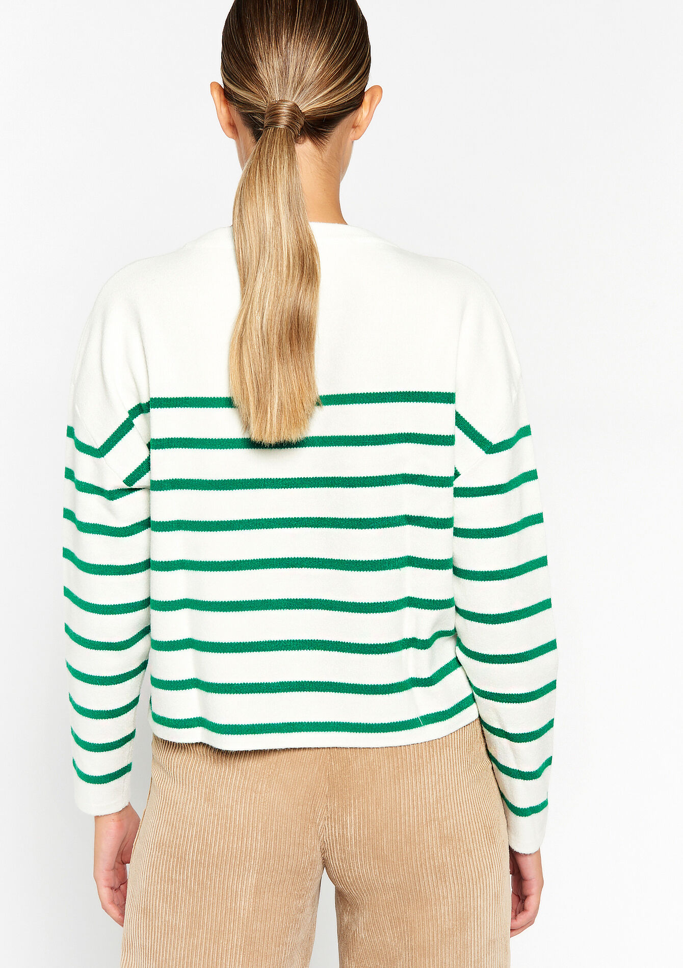 Pullover court à rayures, Pullover court à rayures - GREEN APPLE - 04006146_1783