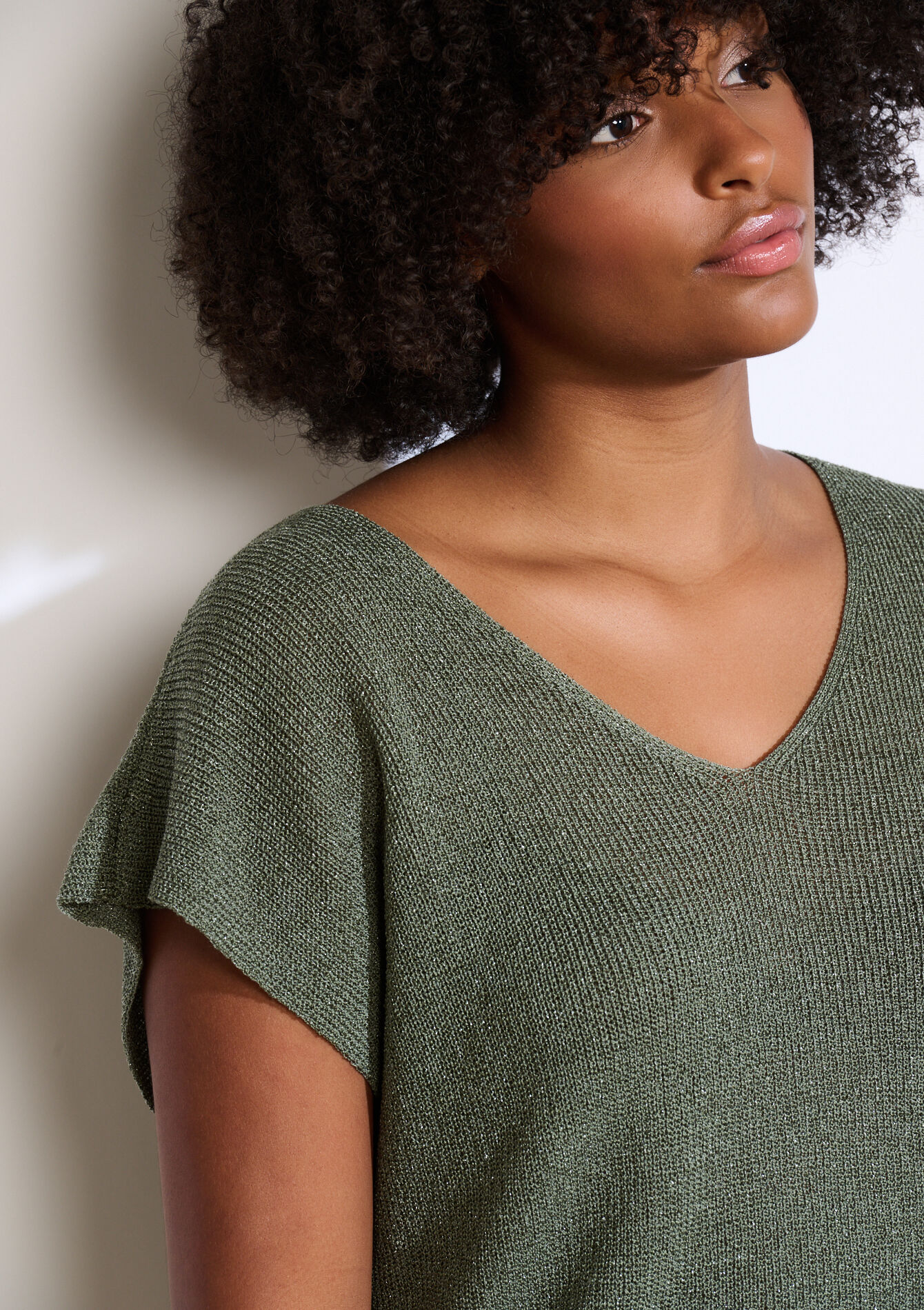 Mouwloze top in fijne knit - KHAKI MINT - 04006992_2542
