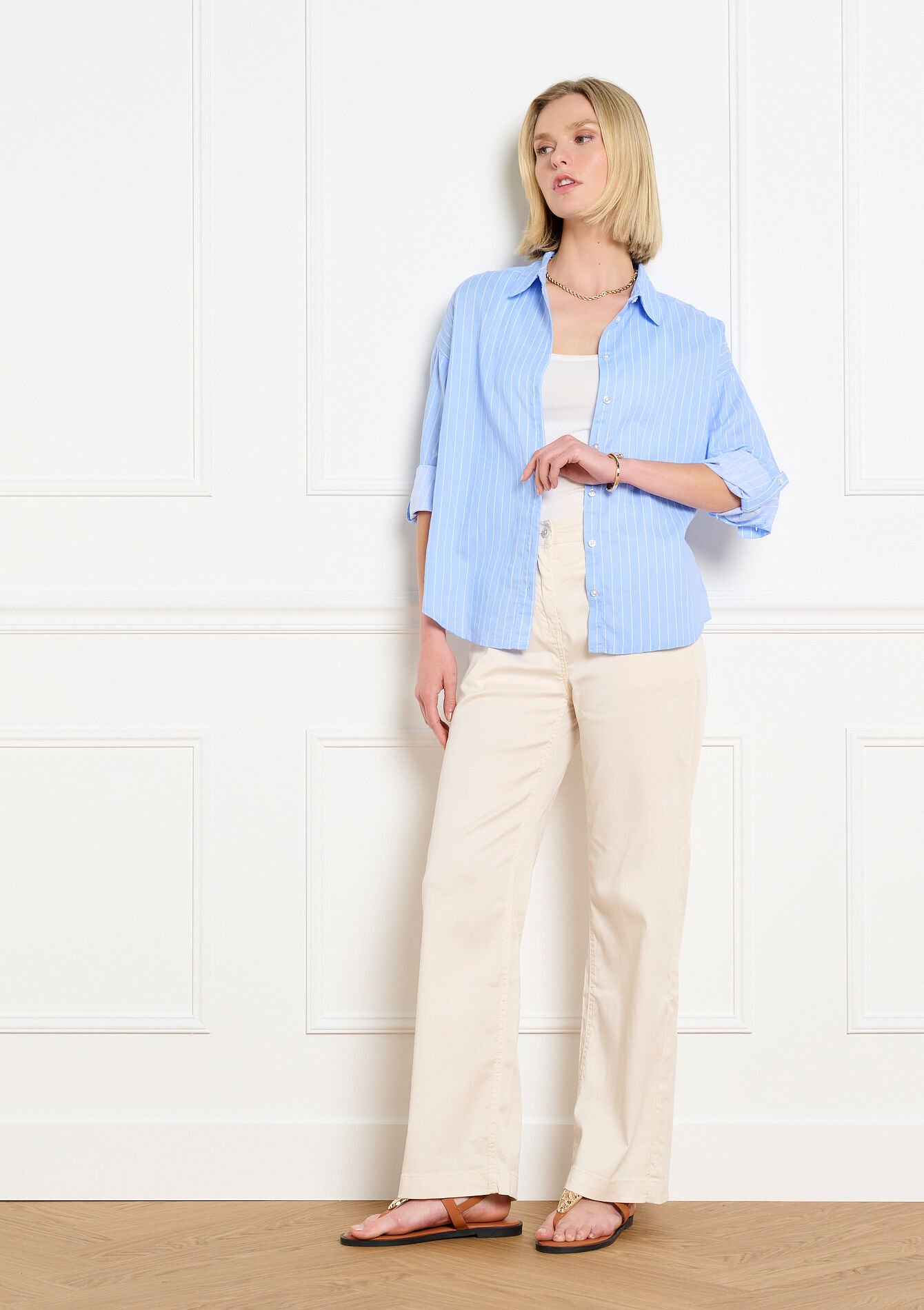 Broek met hoge taille, Broek met hoge taille, , back