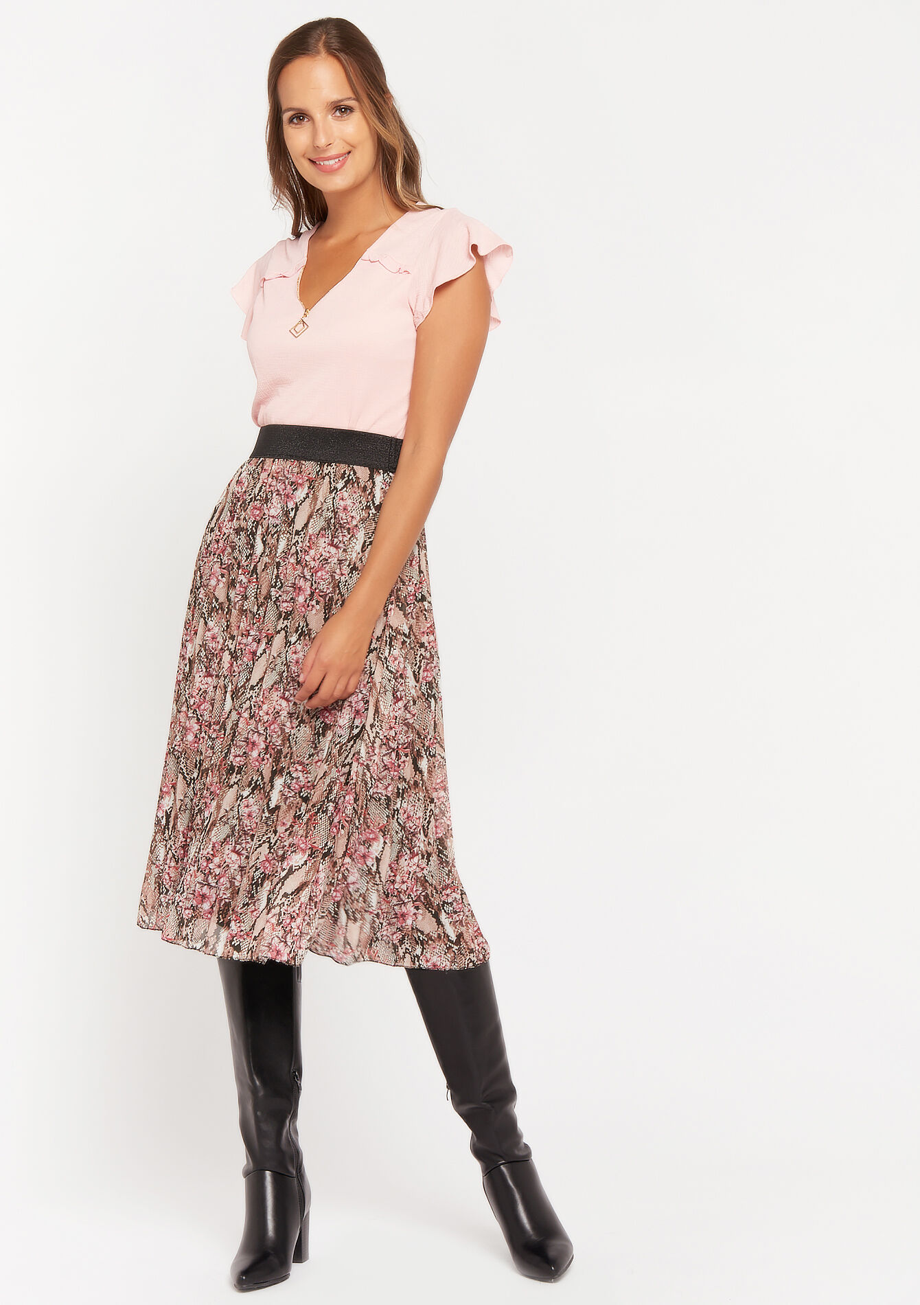 jupe plissée python