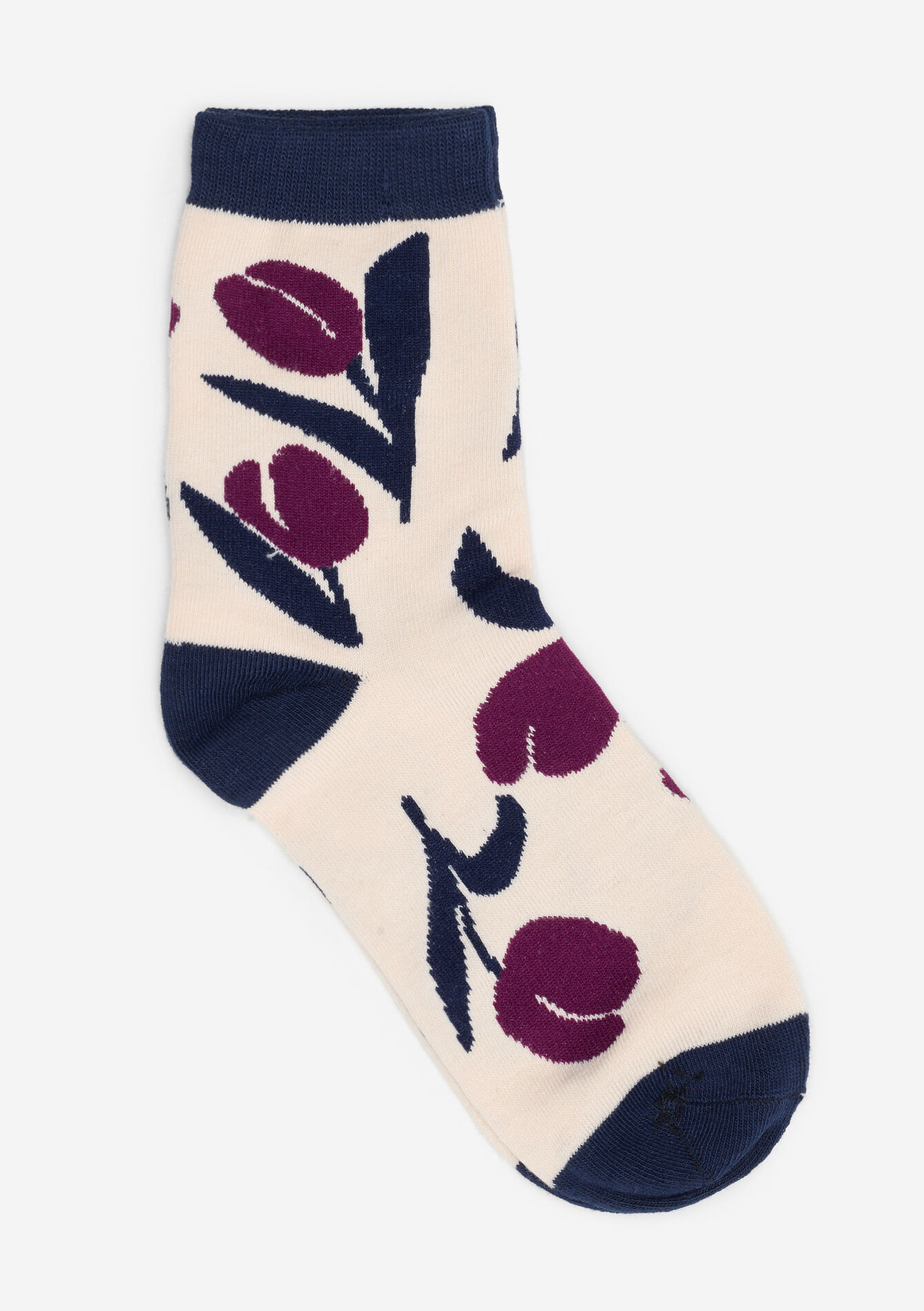 Grafische sokken met tulpen, Grafische sokken met tulpen, , hi-res