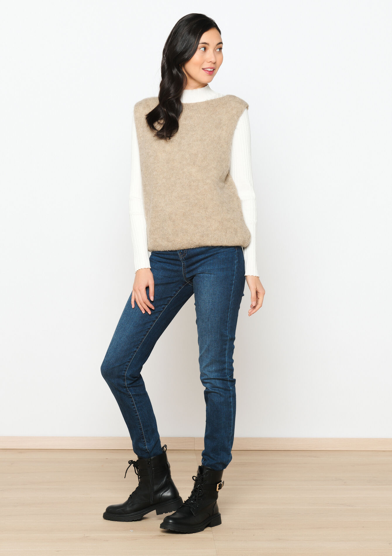 Oversized tank top, Oversized tank top - LIGHT TAUPE - 1095545