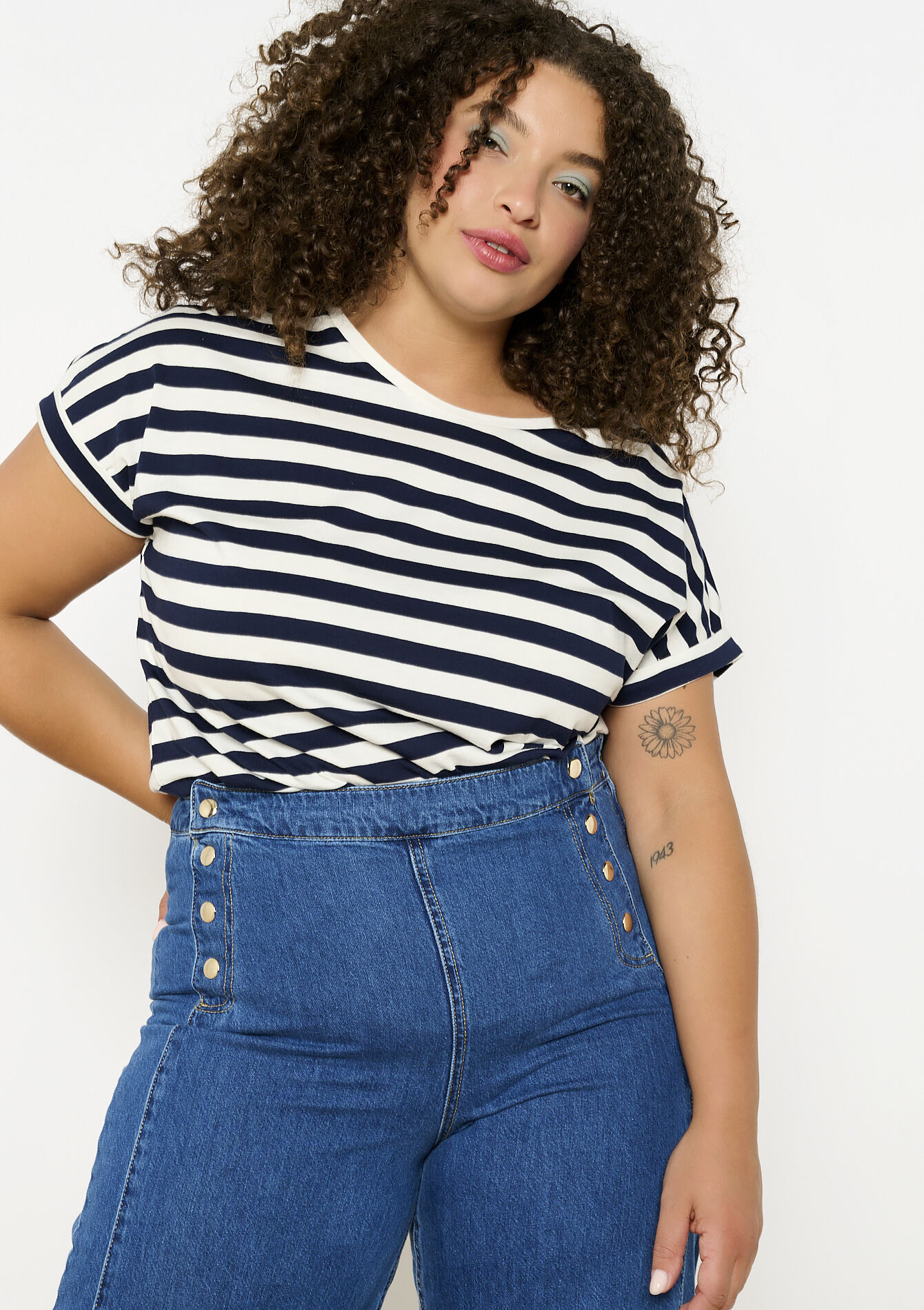 Fluid striped tee, Fluid striped tee - OFFWHITE - 02301698_1001