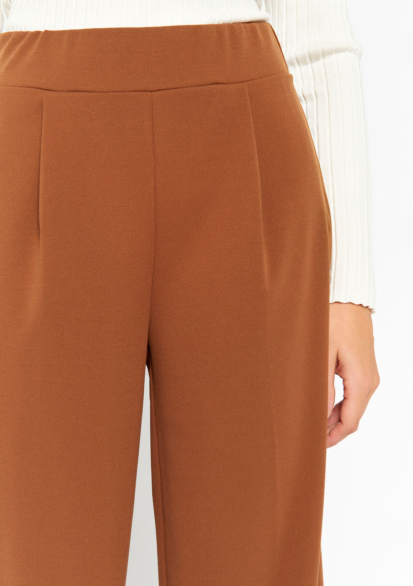 Wijde broek - CAMEL CINNAMON - 06600785_3835