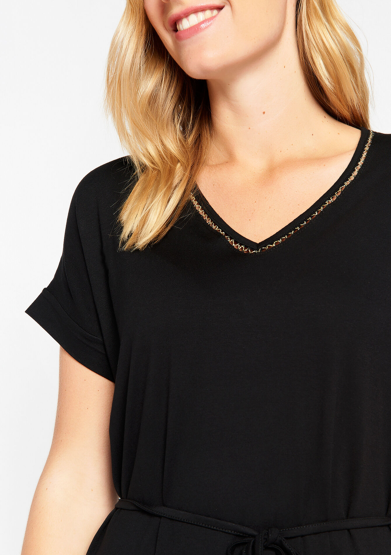 Rechte jurk - BLACK - 08103096_1119