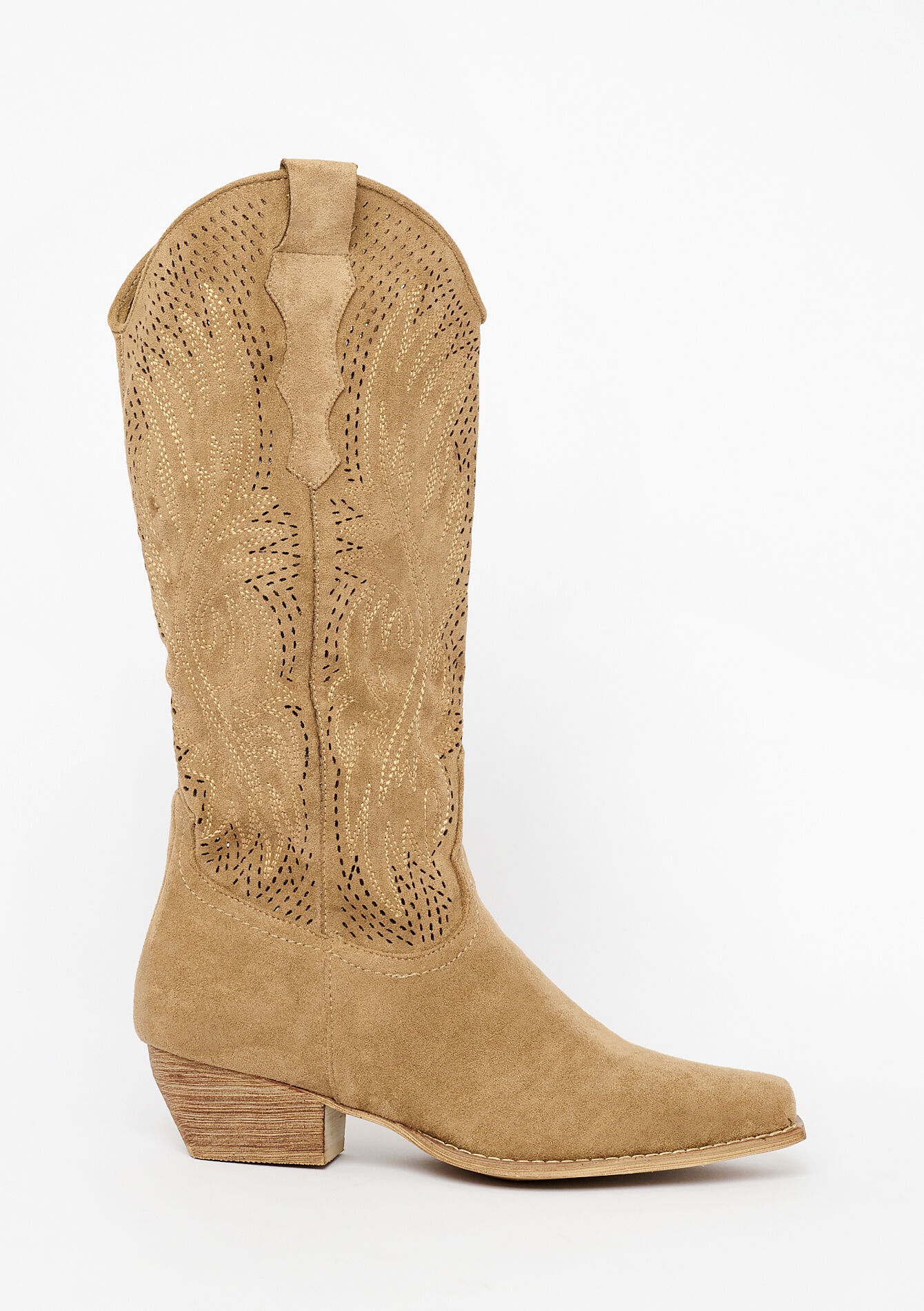 Suede western boots, Suede western boots - CAMEL CINNAMON - 13100267_3835