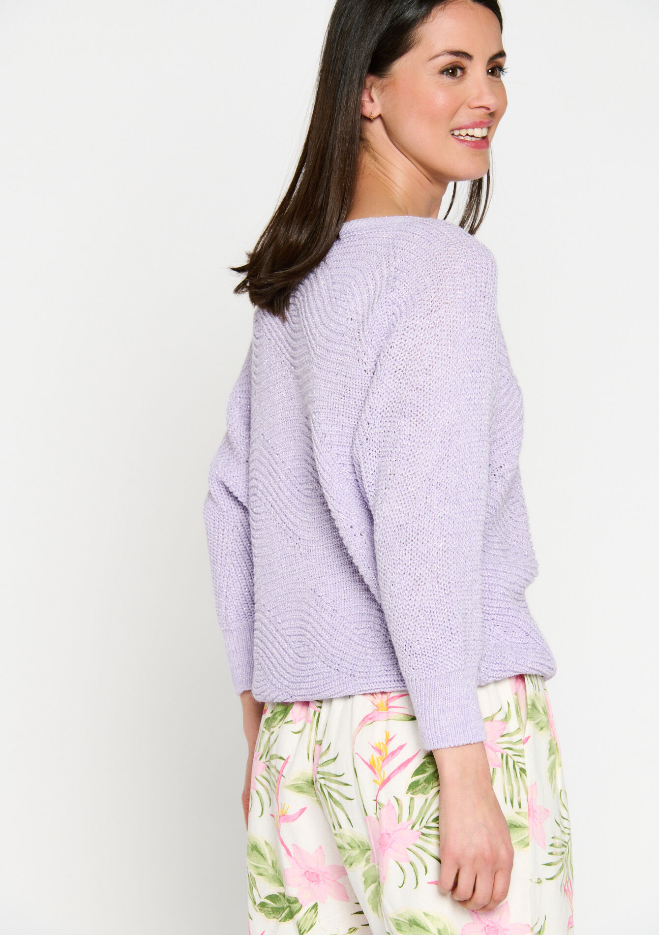 Pullover with lurex, Pullover with lurex - LILAC BRIGHT - 04006151_2578