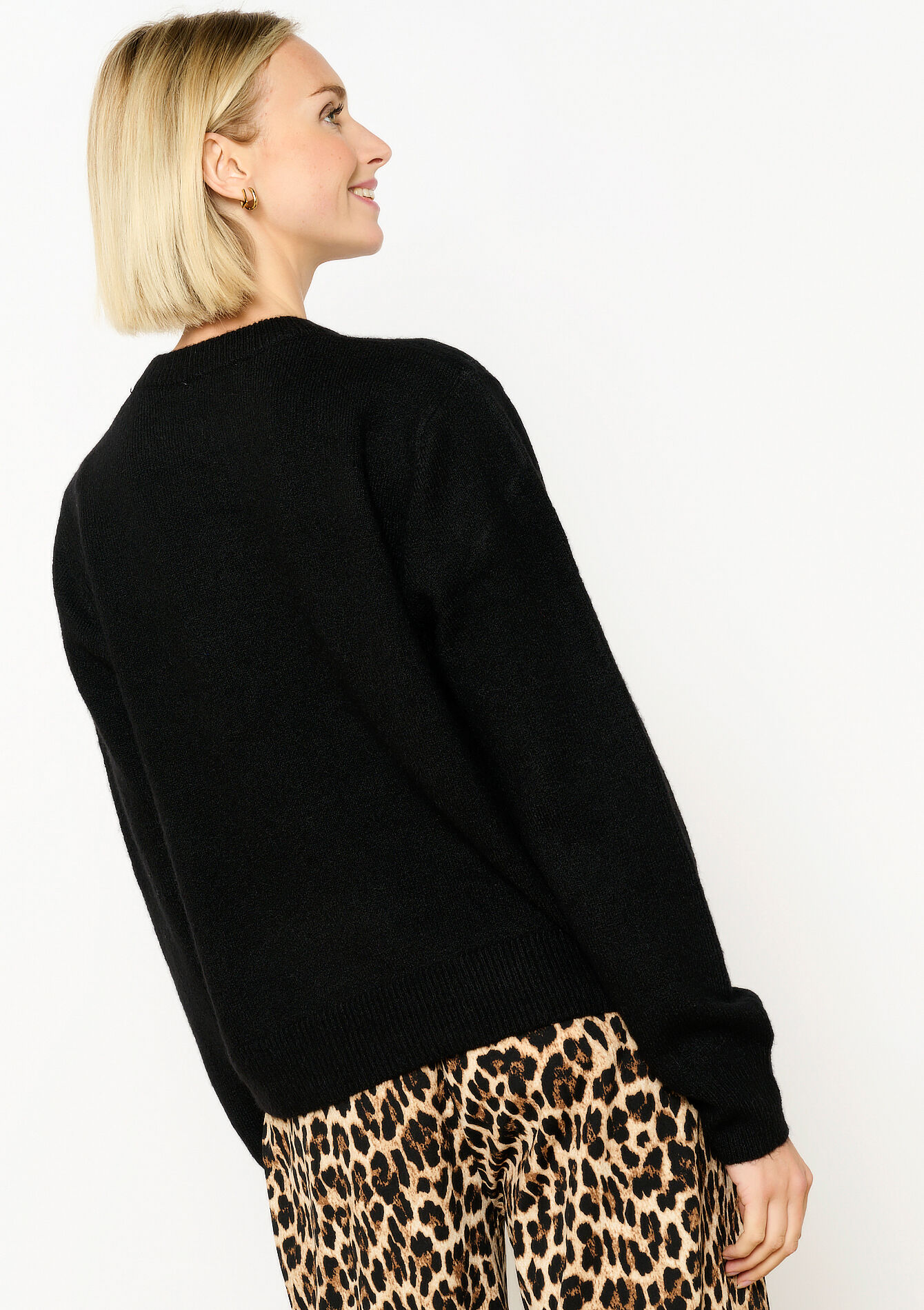 Basic trui met ronde hals, Basic trui met ronde hals - BLACK - 04006522_1119