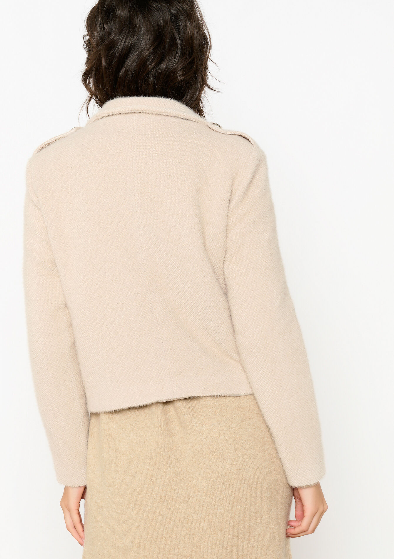 Short soft jacket, Short soft jacket - LT BEIGE - 09100971_2527