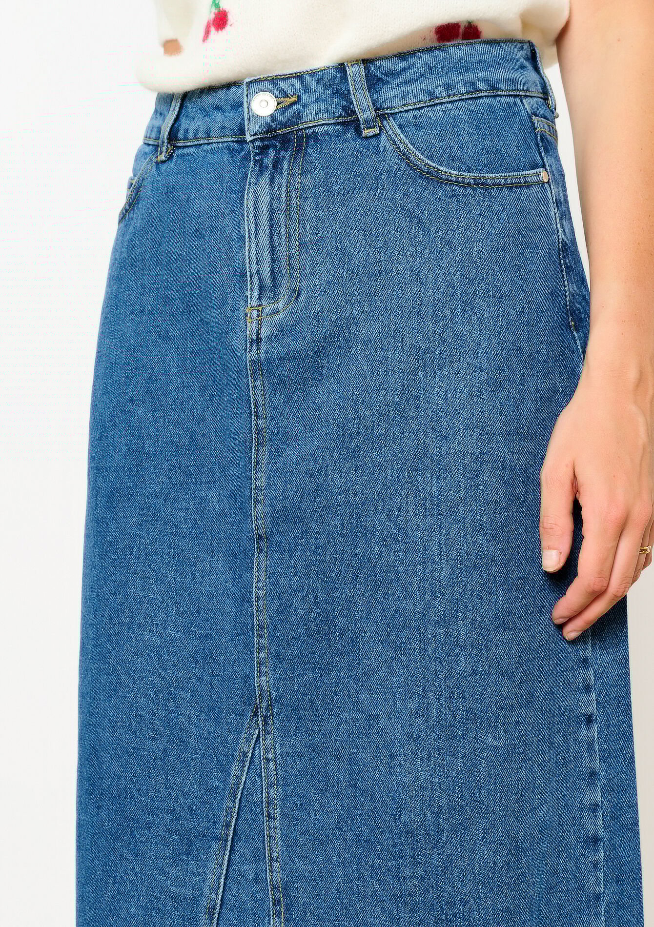 Denim maxirok, Denim maxirok - MEDIUM BLUE - 07101259_0500