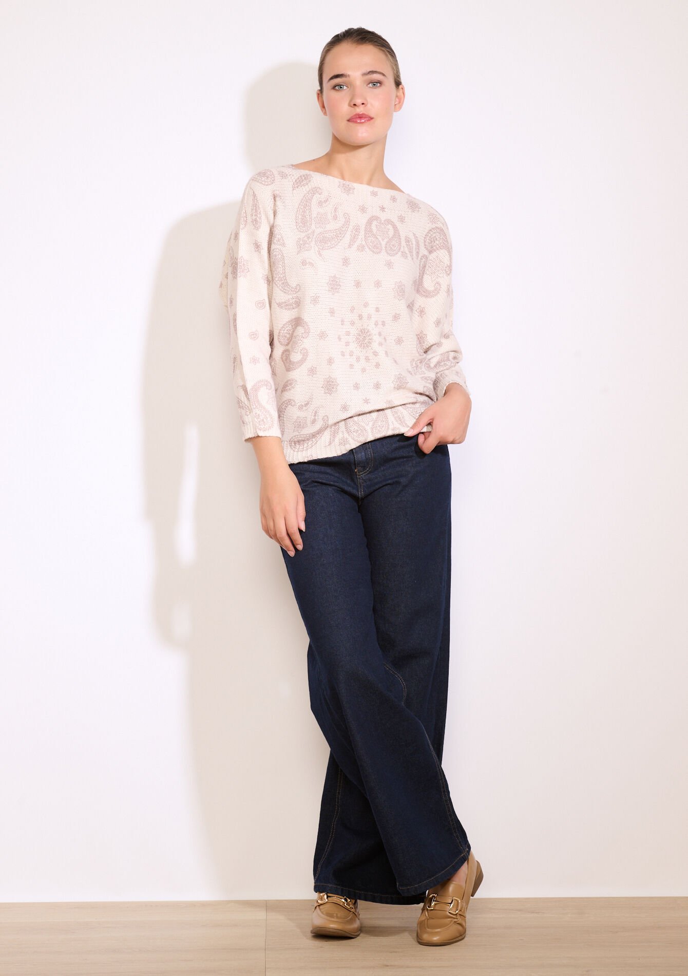 Jacquardtrui met paisley, Jacquardtrui met paisley - LT BEIGE - 04007037_2527