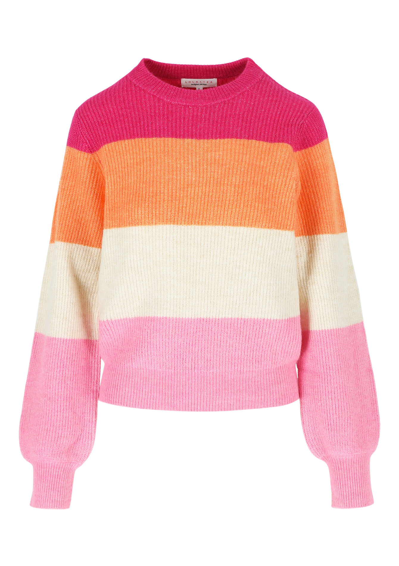 Trui met colourblock - GREY MED MEL - 04006536