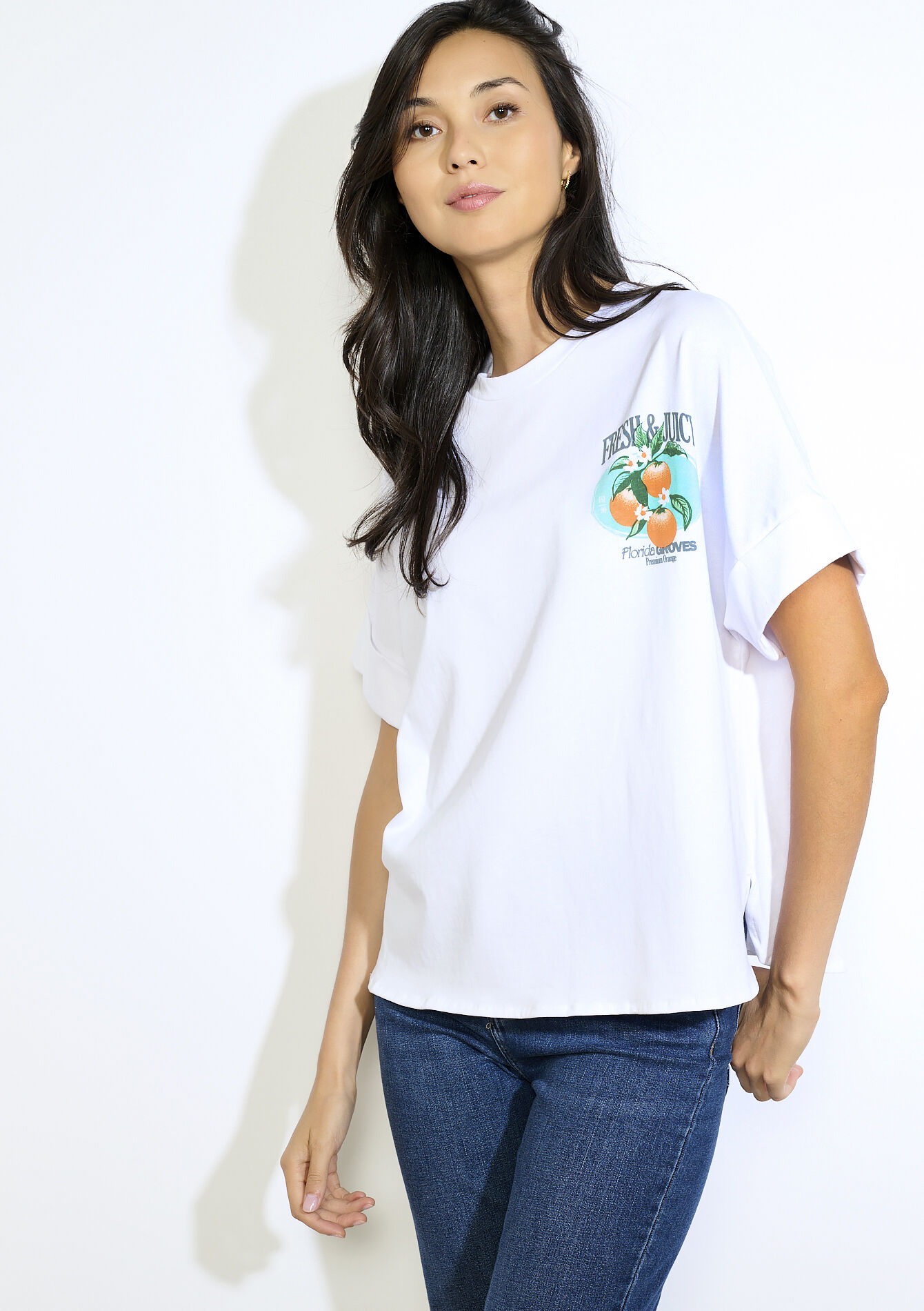 T-shirt à imprimé fruité, T-shirt à imprimé fruité - OFFWHITE - 02301919_1001