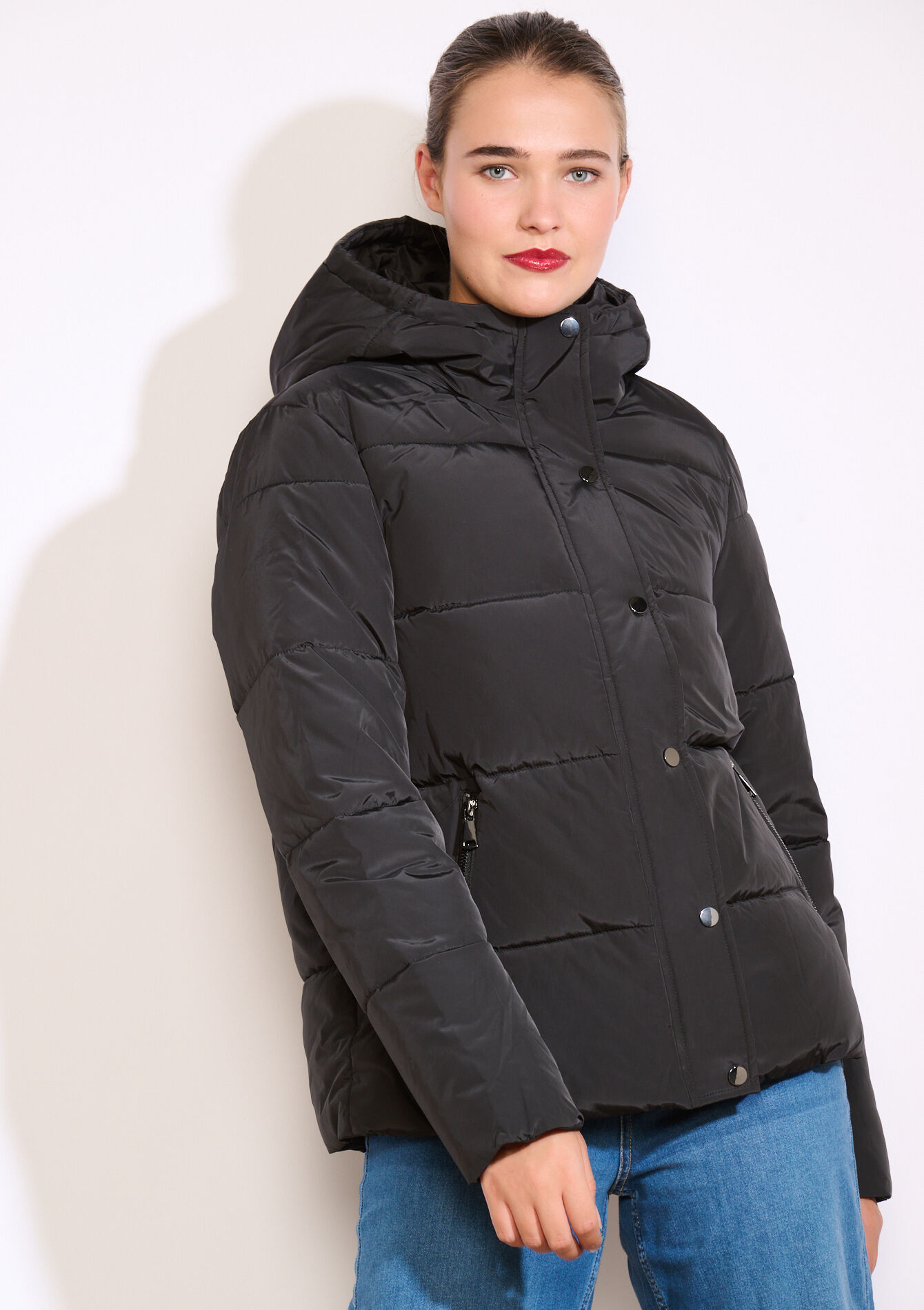 Doudoune courte matelassée - BLACK - 23000736_1119