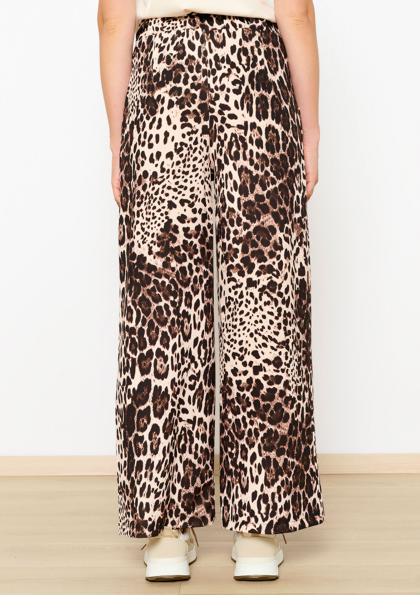 Losse broek met luipaardprint, Losse broek met luipaardprint - CAMEL CINNAMON - 06600910_3835