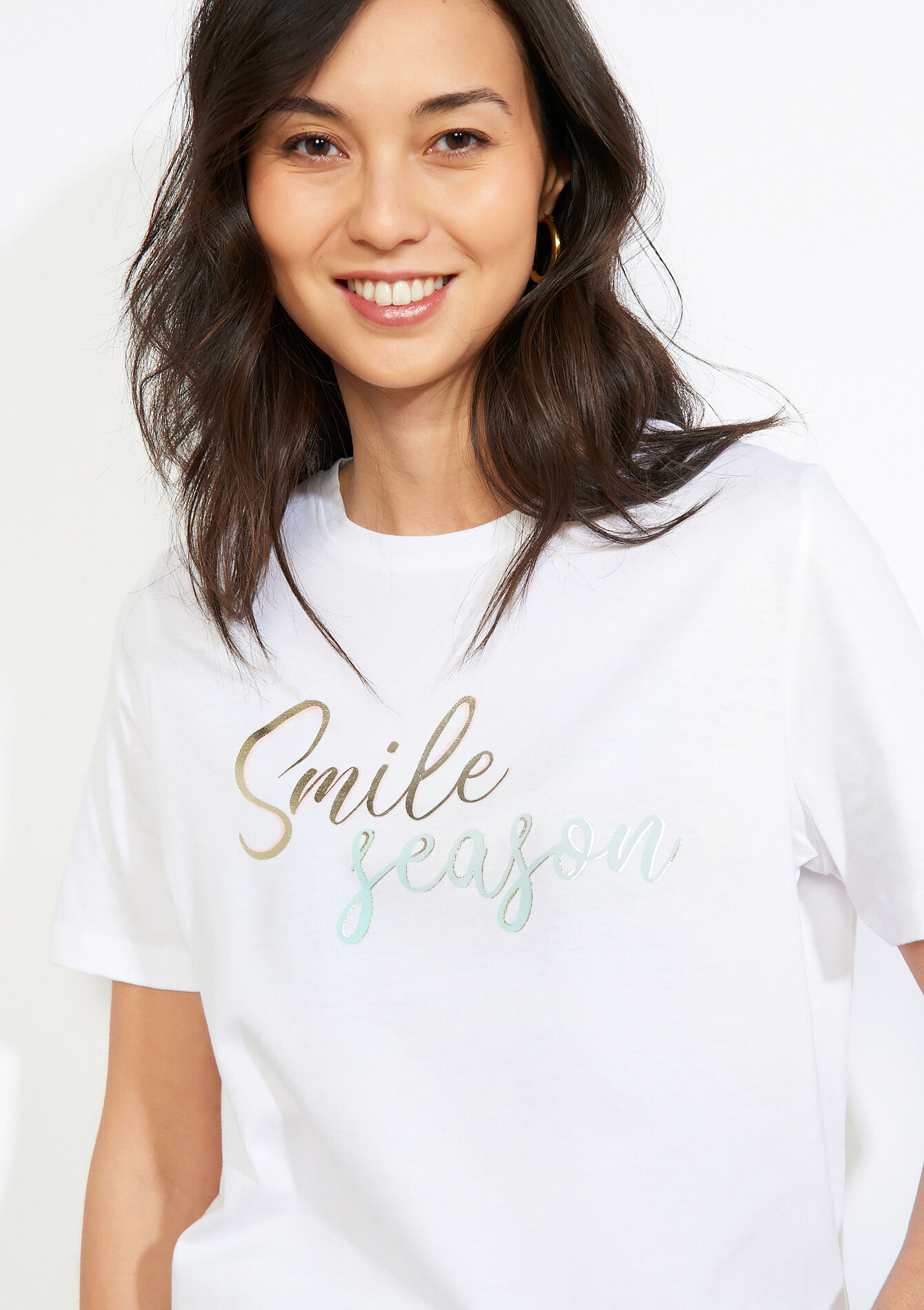 T-shirt message irisé - OFFWHITE - 02301941