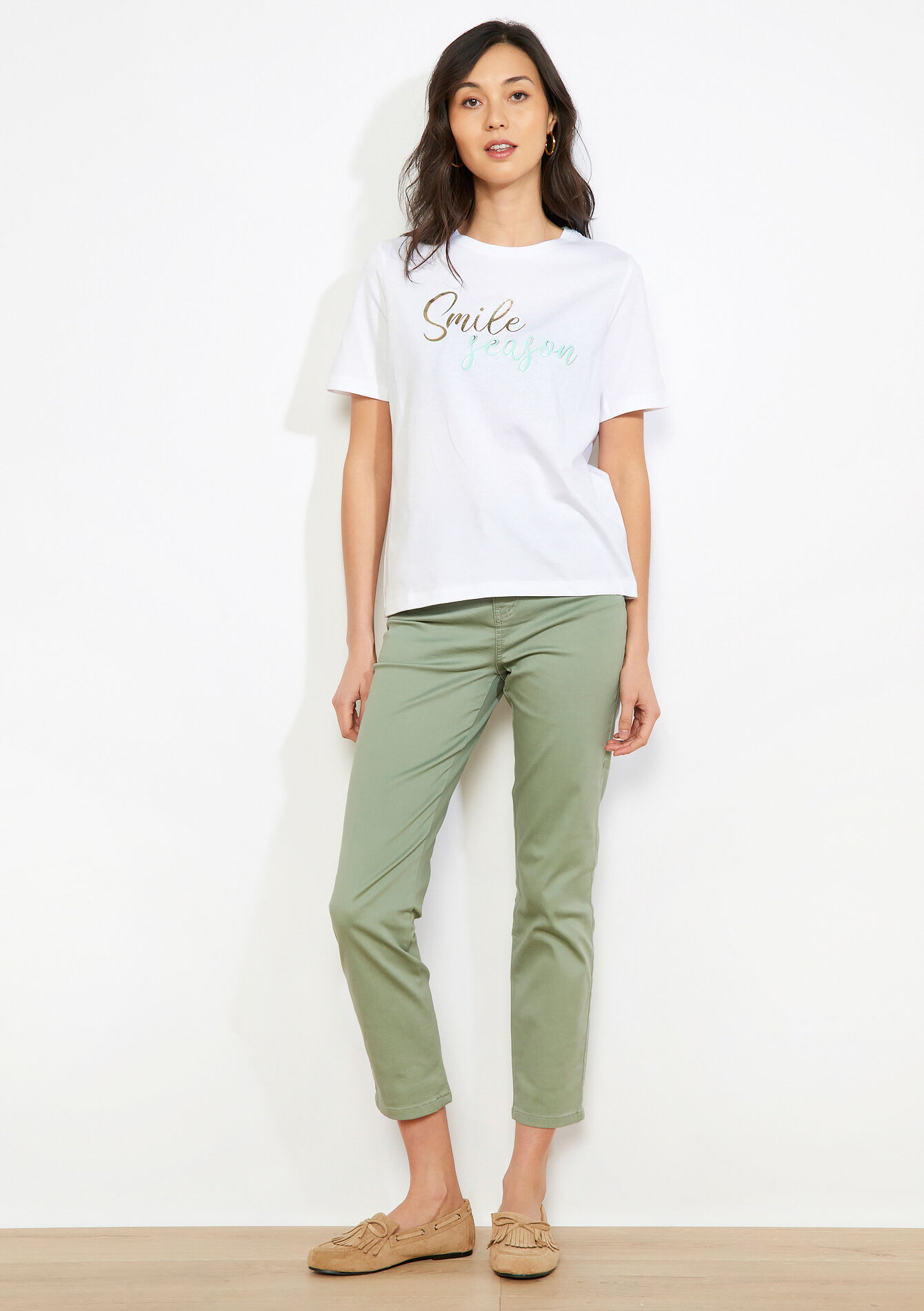 T-shirt message irisé - OFFWHITE - 02301941