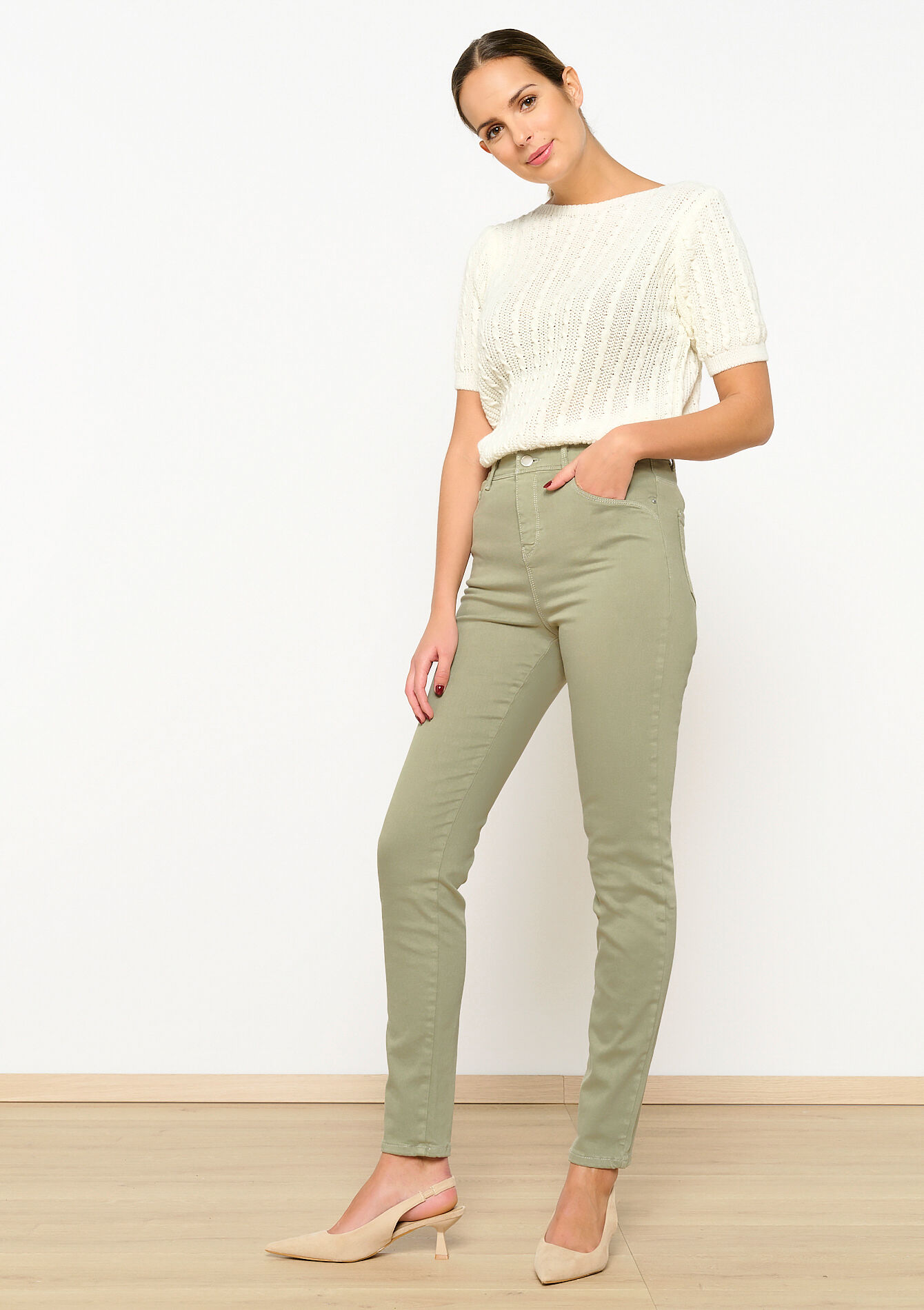 Pantalon coupe slim - OFFWHITE - 06004470