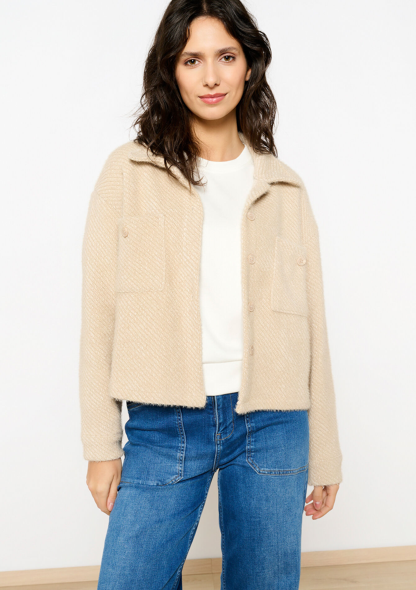 Soft jacket - BEIGE SAND - 09101002_1940