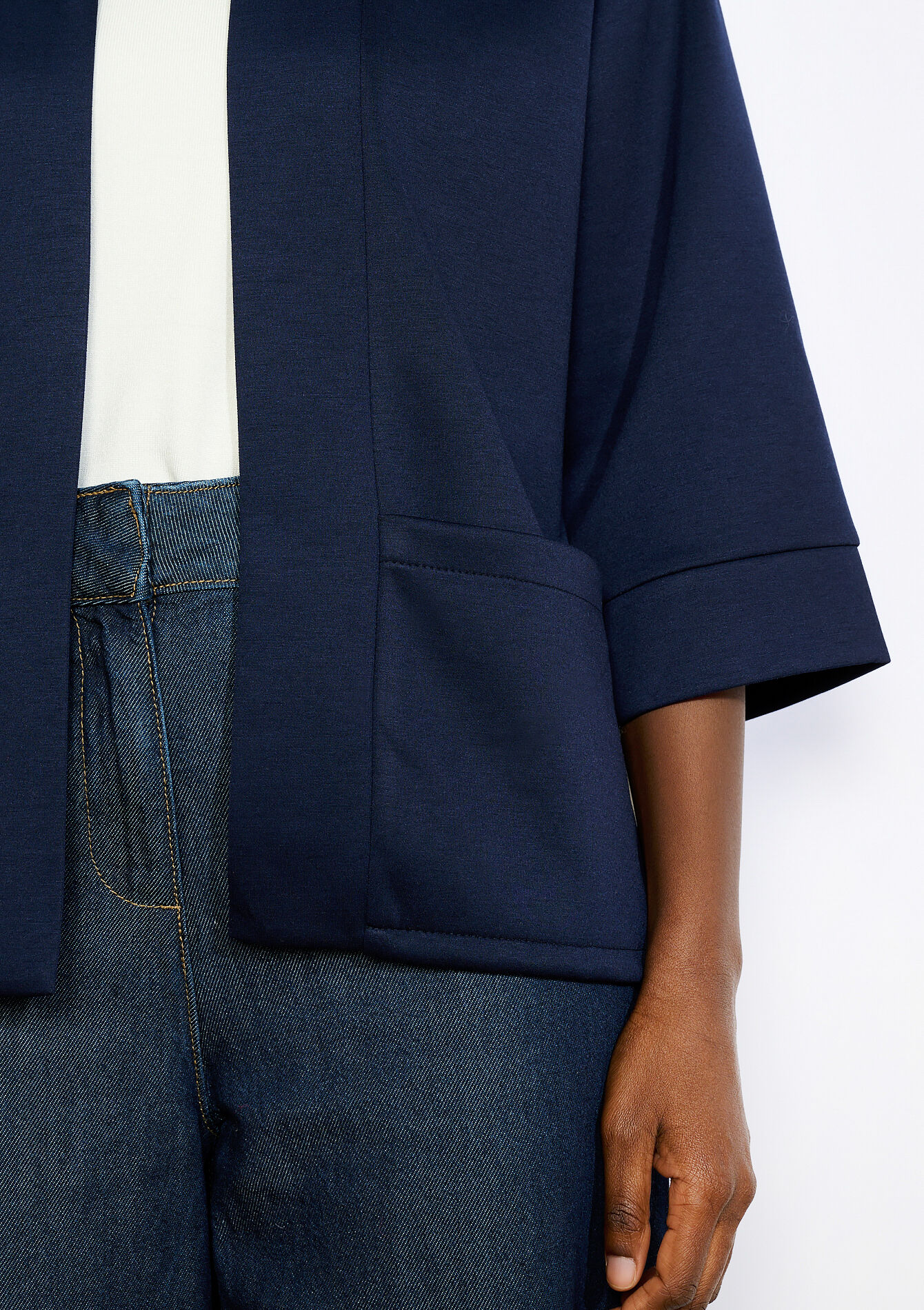 Veste fluide manches 3/4 - NAVY BASIC - 09101183_2723