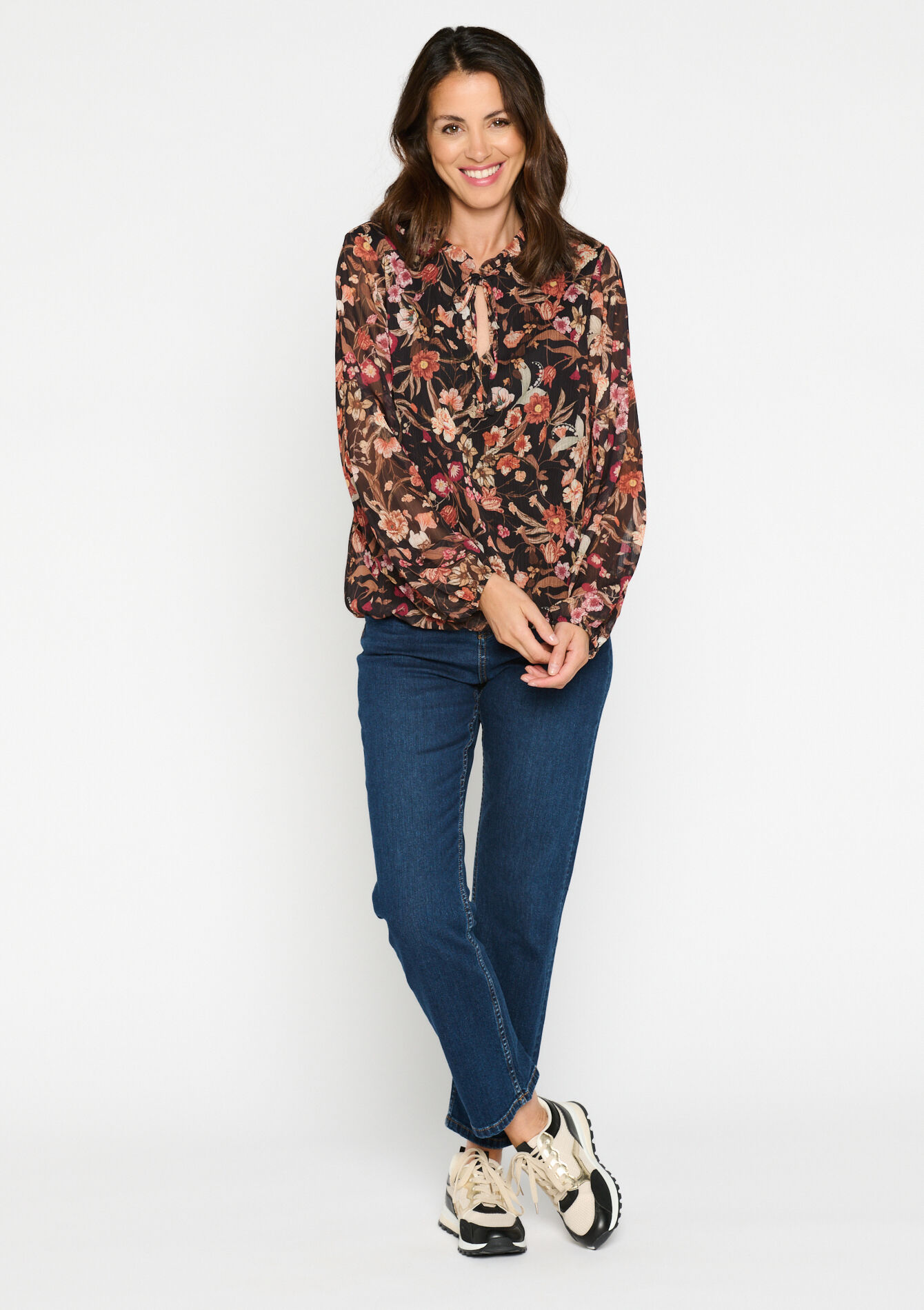 Blouse à imprimé fleuri, Blouse à imprimé fleuri - TERRACOTTA - 05702277_5303