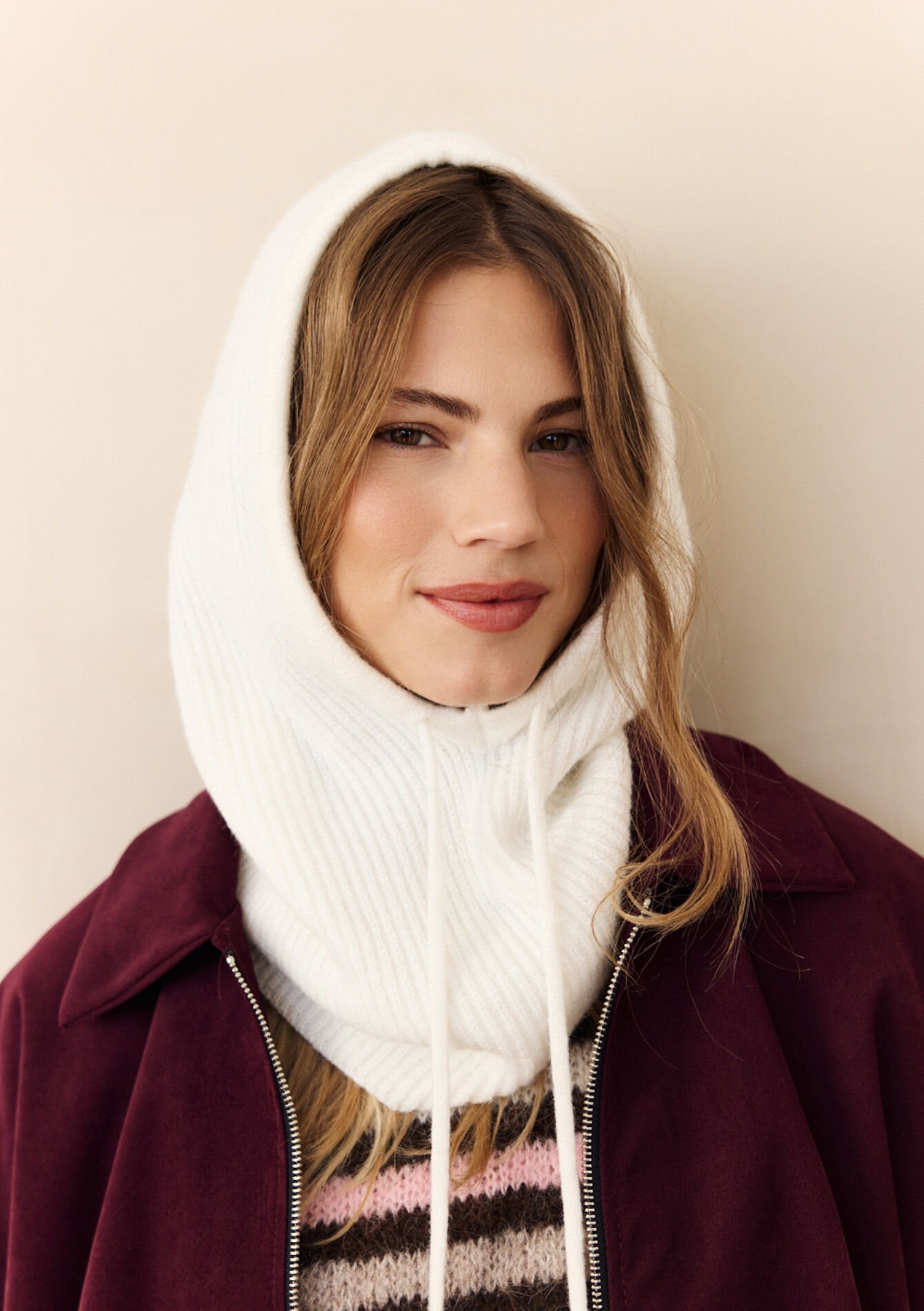 Geribde balaclava met koordjes, Geribde balaclava met koordjes, , detail_model