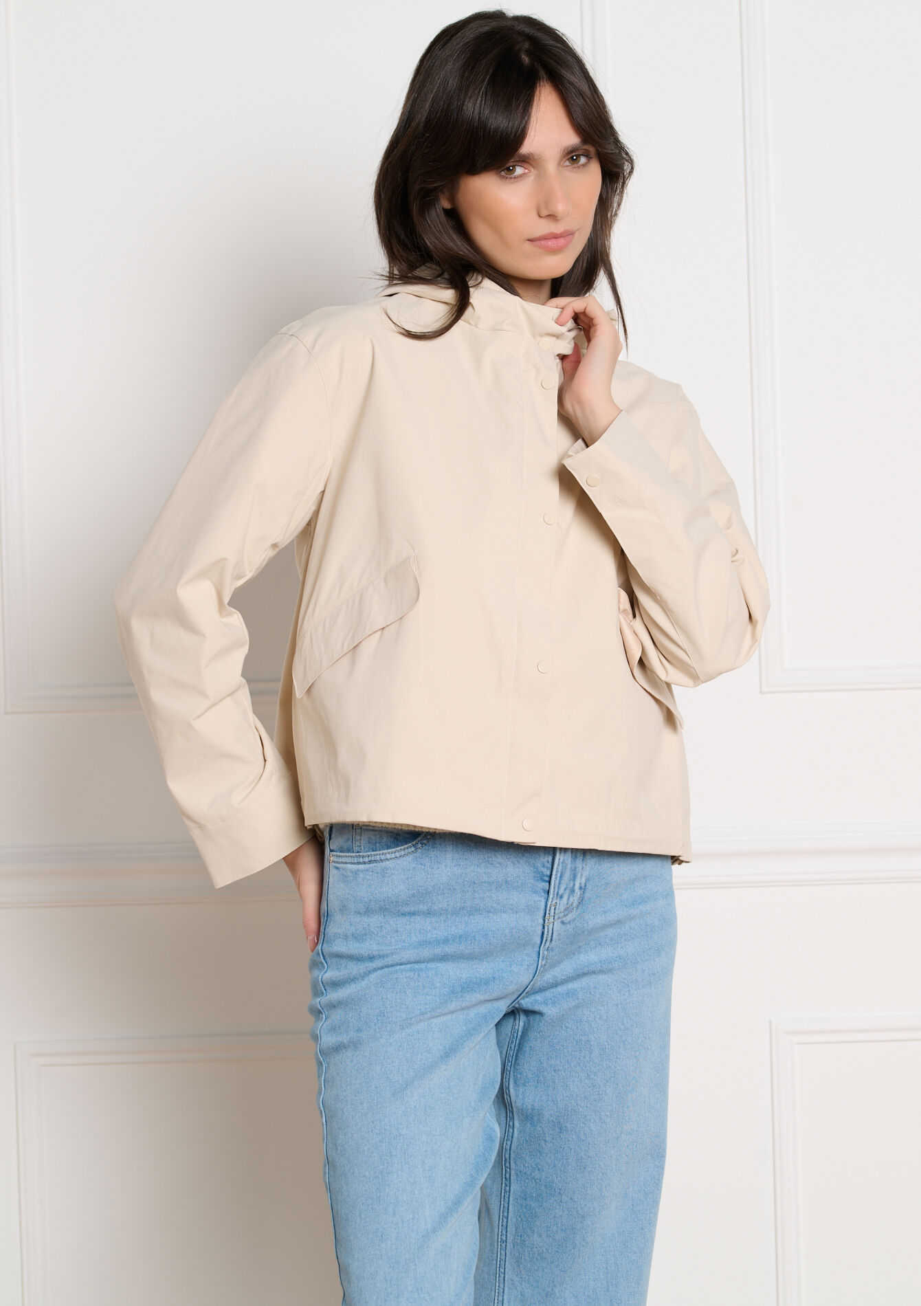 Veste imperméable à capuche - LT BEIGE - 23000792_2527