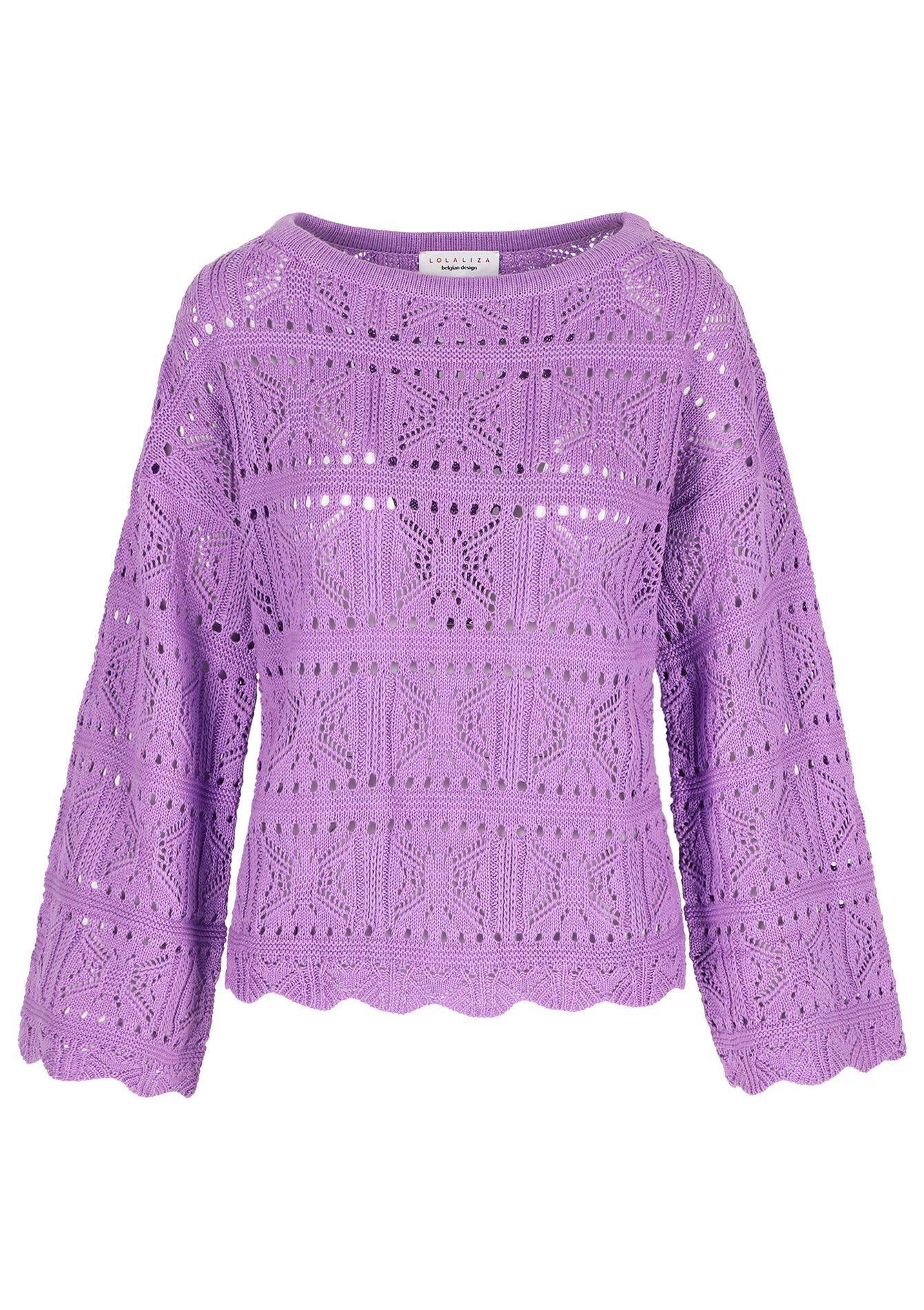 Trui in macramé-stijl, Trui in macramé-stijl - LILAC BRIGHT - 04006298_2578