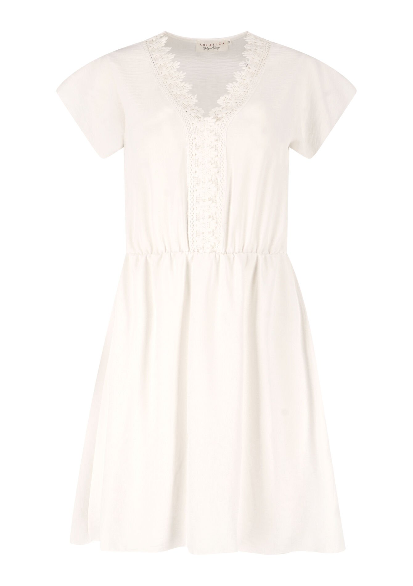 Dress with butterfly sleeves, Dress with butterfly sleeves - ECRU WHITE - 08103264_2506