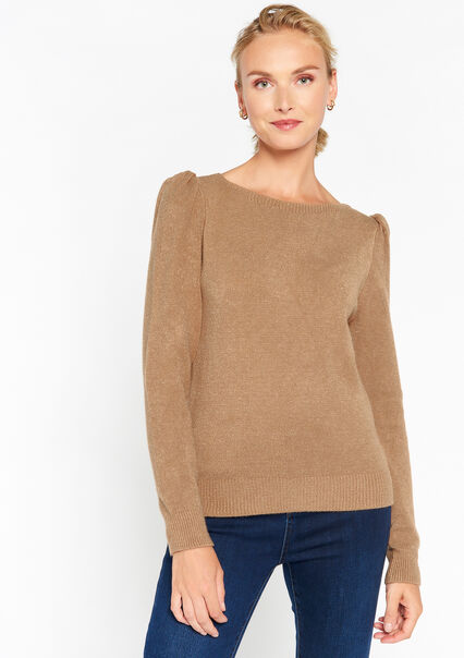 Pullover à manches bouffantes - CAMEL GINGER - 04006313_3831