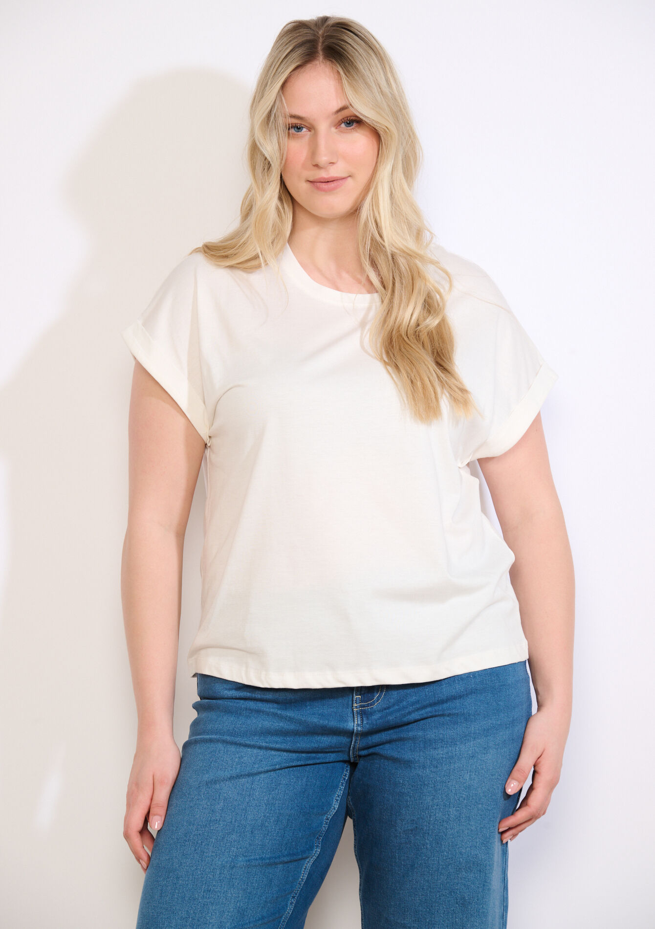 Losvallende T-shirt - OFFWHITE - 02301926_1001