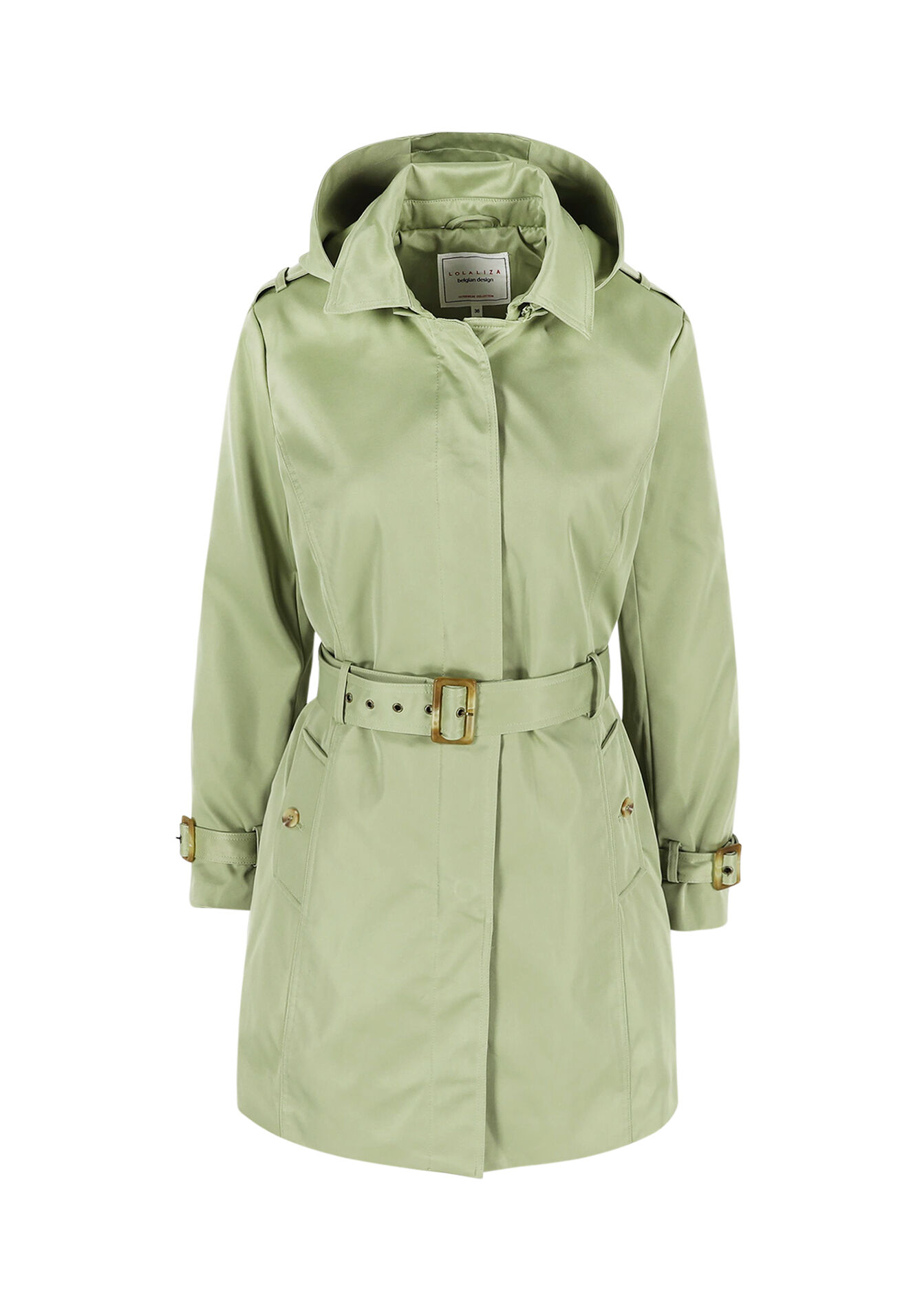 Trenchcoat met kap, Trenchcoat met kap - KHAKI MINT - 23000721_2542