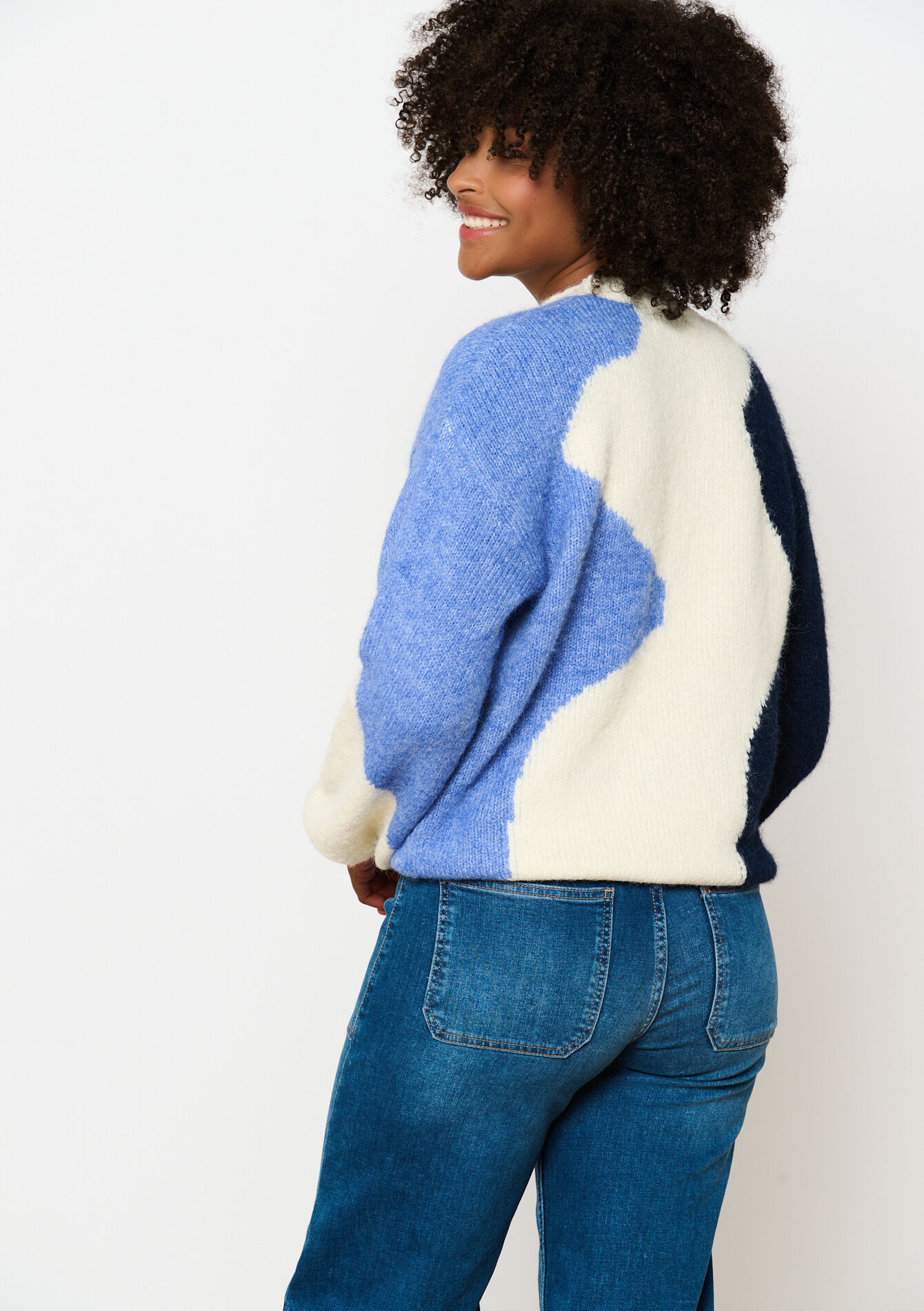 Trui met zigzag en pailletten, Trui met zigzag en pailletten - NAVY BASIC - 04006573_2723