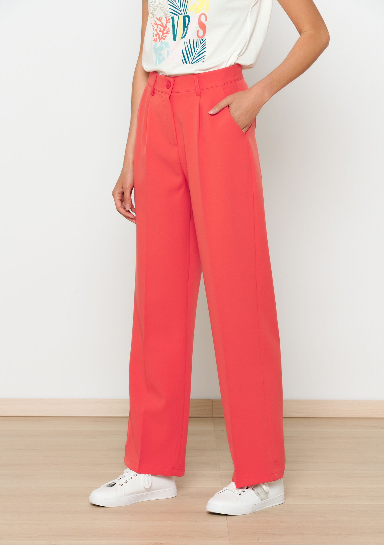 Rechte broek, Rechte broek - CORAL PINK - 06100625_1968