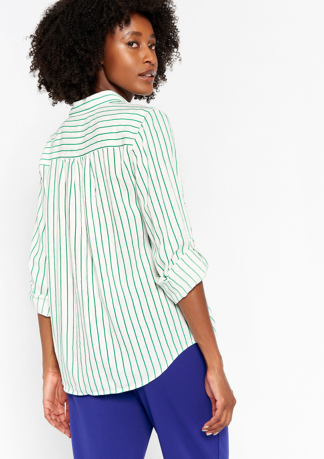 Striped shirt, Striped shirt - GREEN APPLE - 05702257_1783