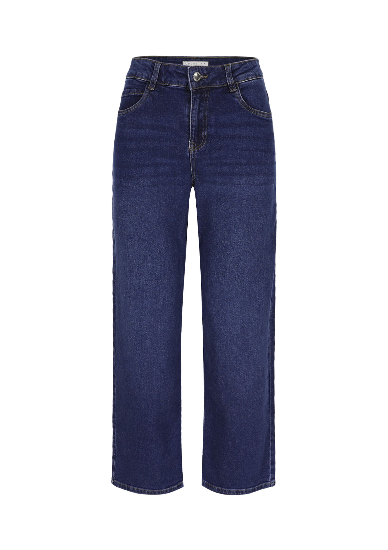 High waist wide leg jeans, High waist wide leg jeans - DARK BLUE - 22000590_0501