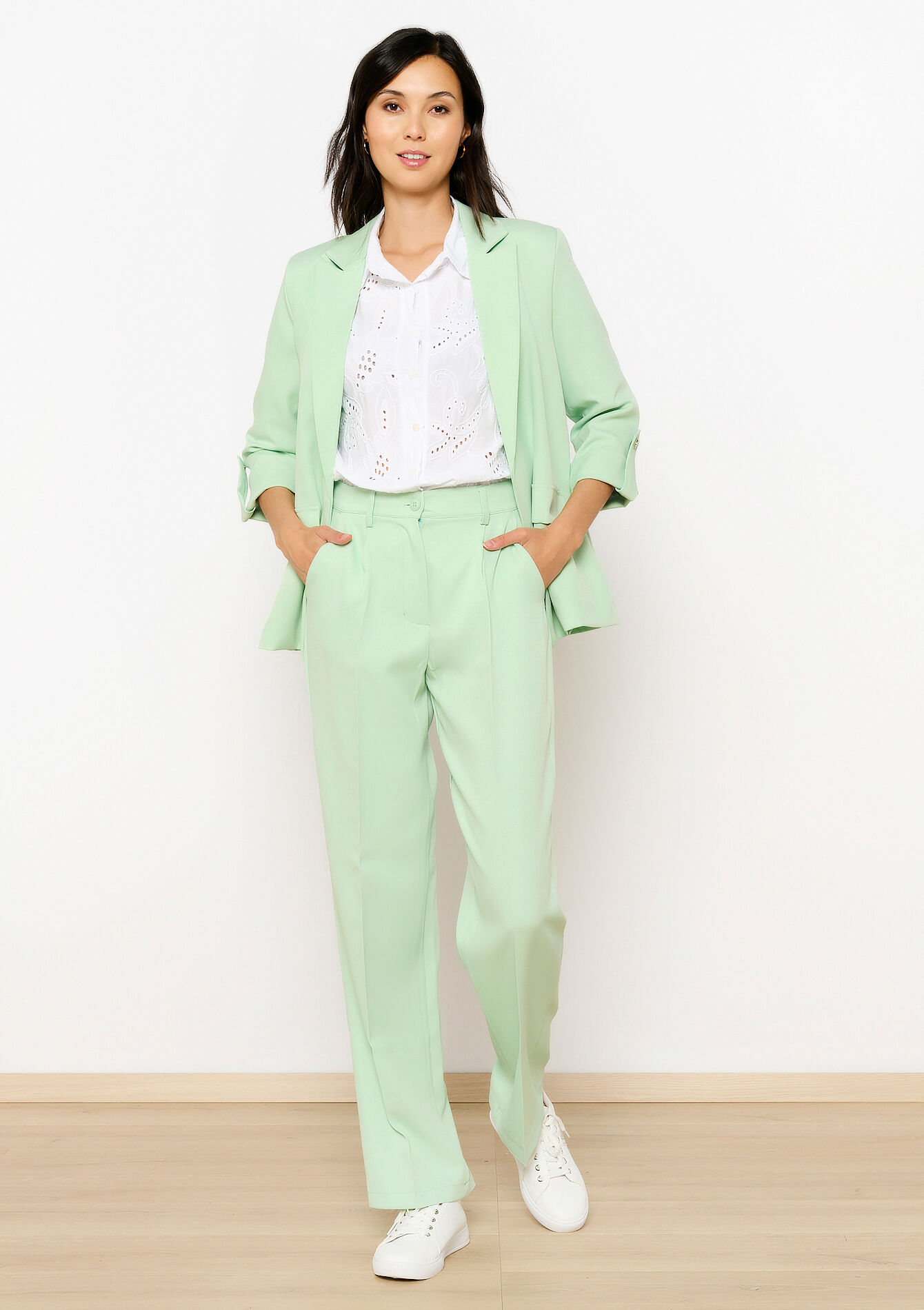 Rechte broek, Rechte broek - ALMOND GREEN - 06100625_1724