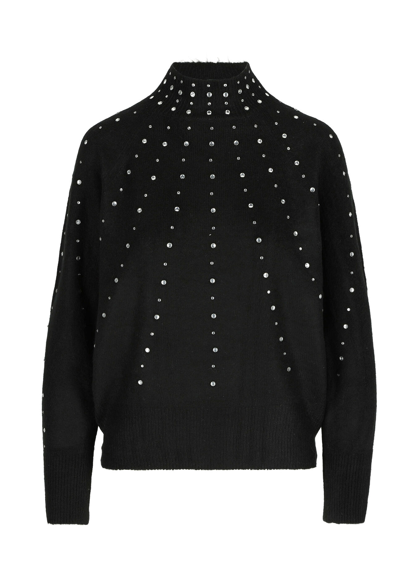 Turtleneck with diamonds - BLACK - 04006164_1119