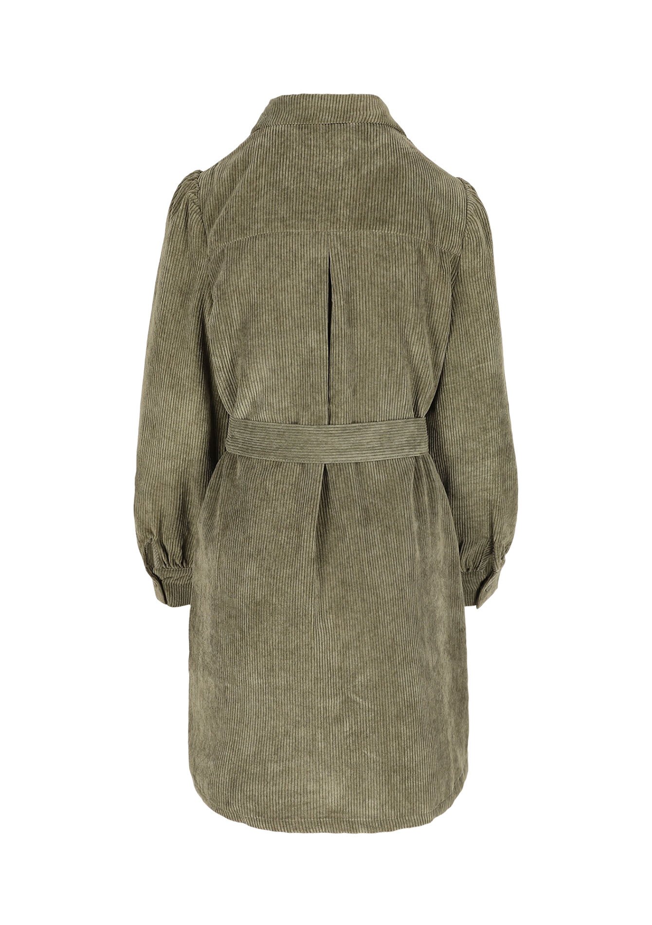 Robe chemise en velours - KHAKI MED - 08104034_4327