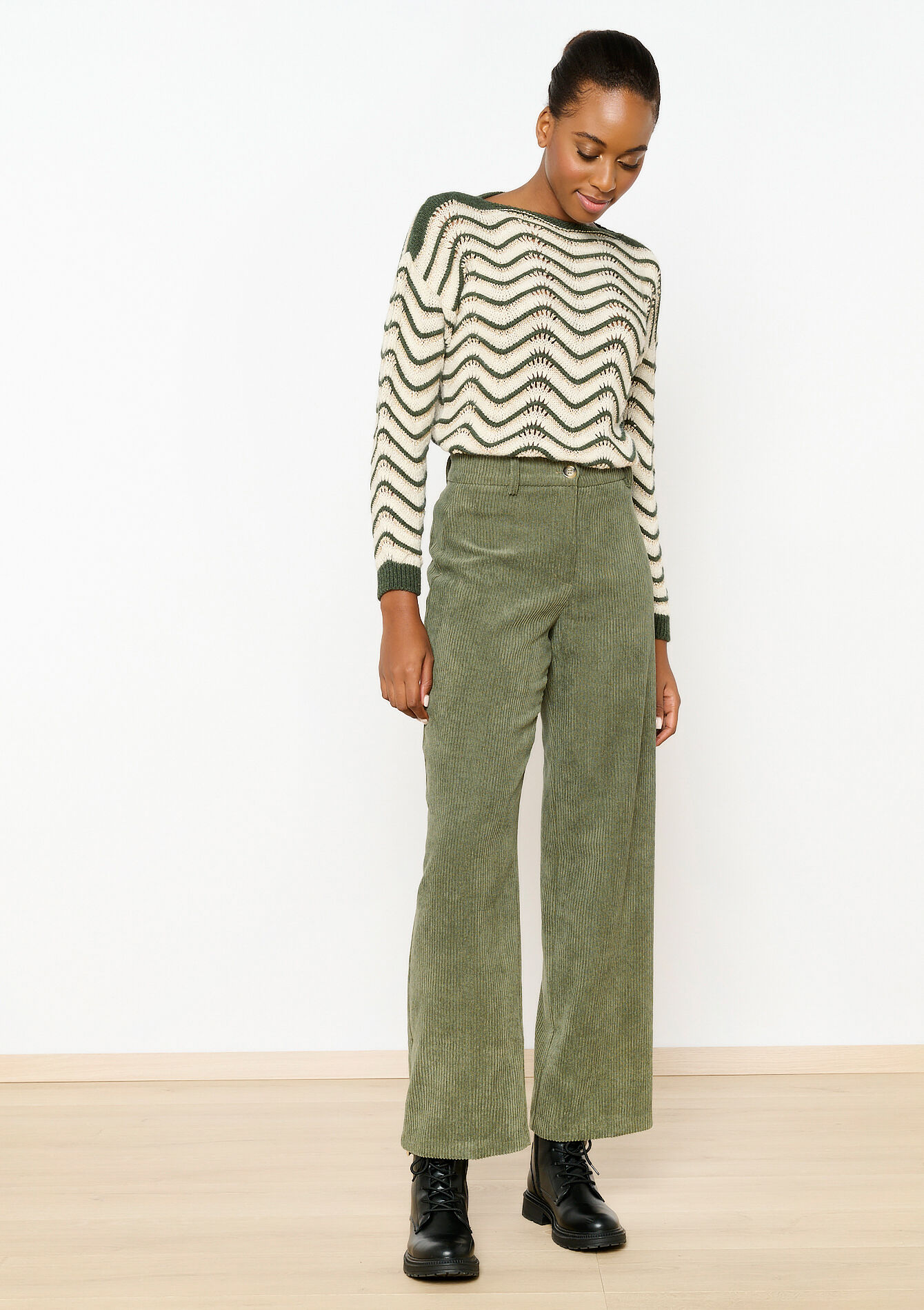 Corduroy broek - KHAKI FADED - 06100557_4326