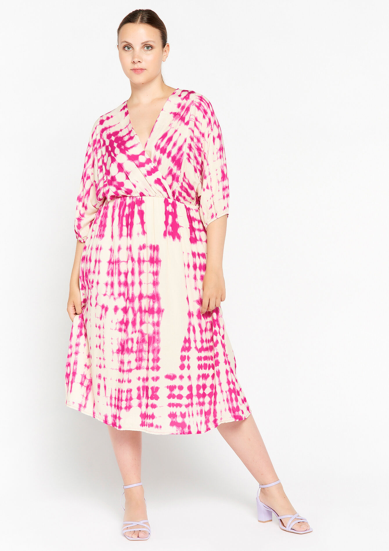 Maxi dress with tie-dye - FUCHSIA - 08602055_5626