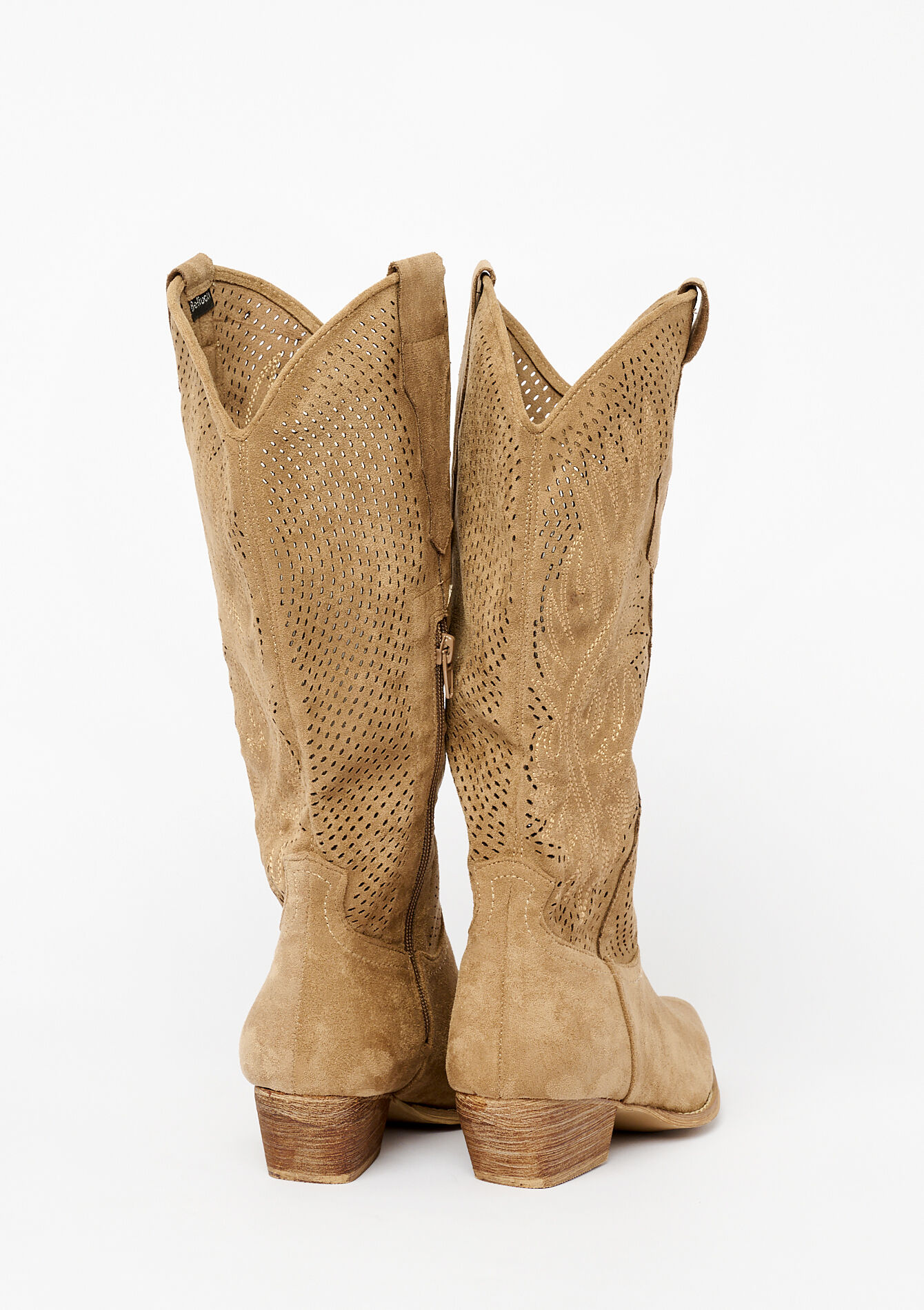 Suede western boots, Suede western boots - CAMEL CINNAMON - 13100267_3835