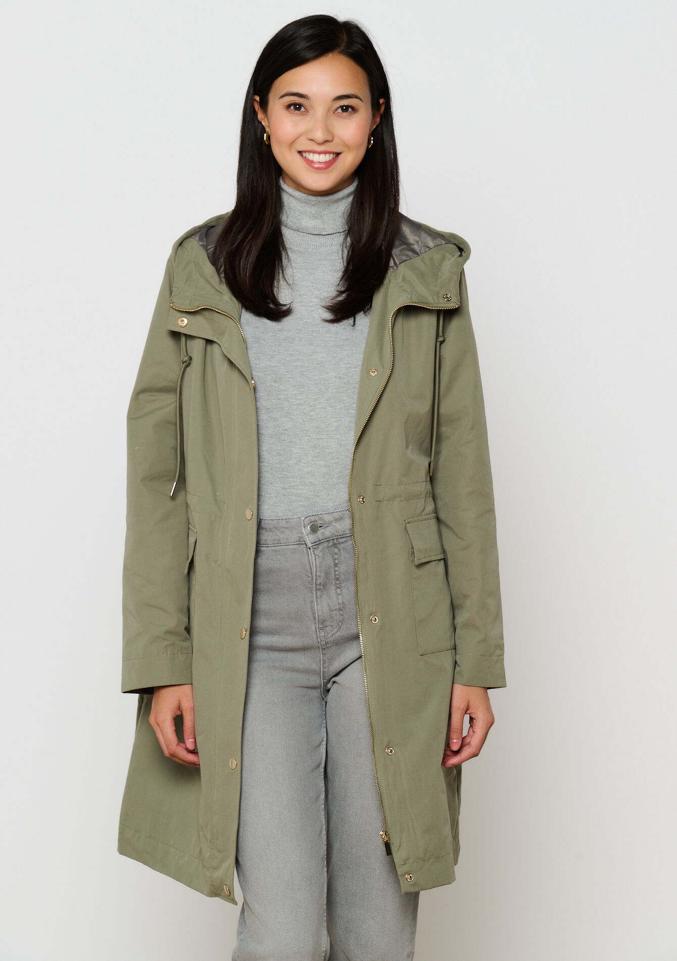 Lange parka, Lange parka - KHAKI FADED - 23000696_4326