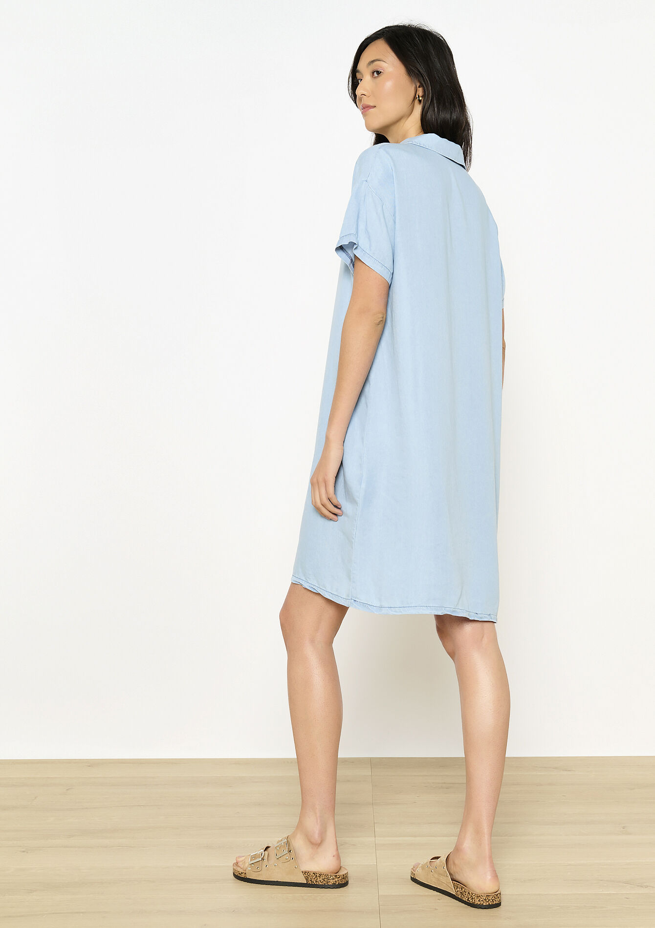 Casual overhemdjurk, Casual overhemdjurk - BLUE BLEACHED - 08104177_0502