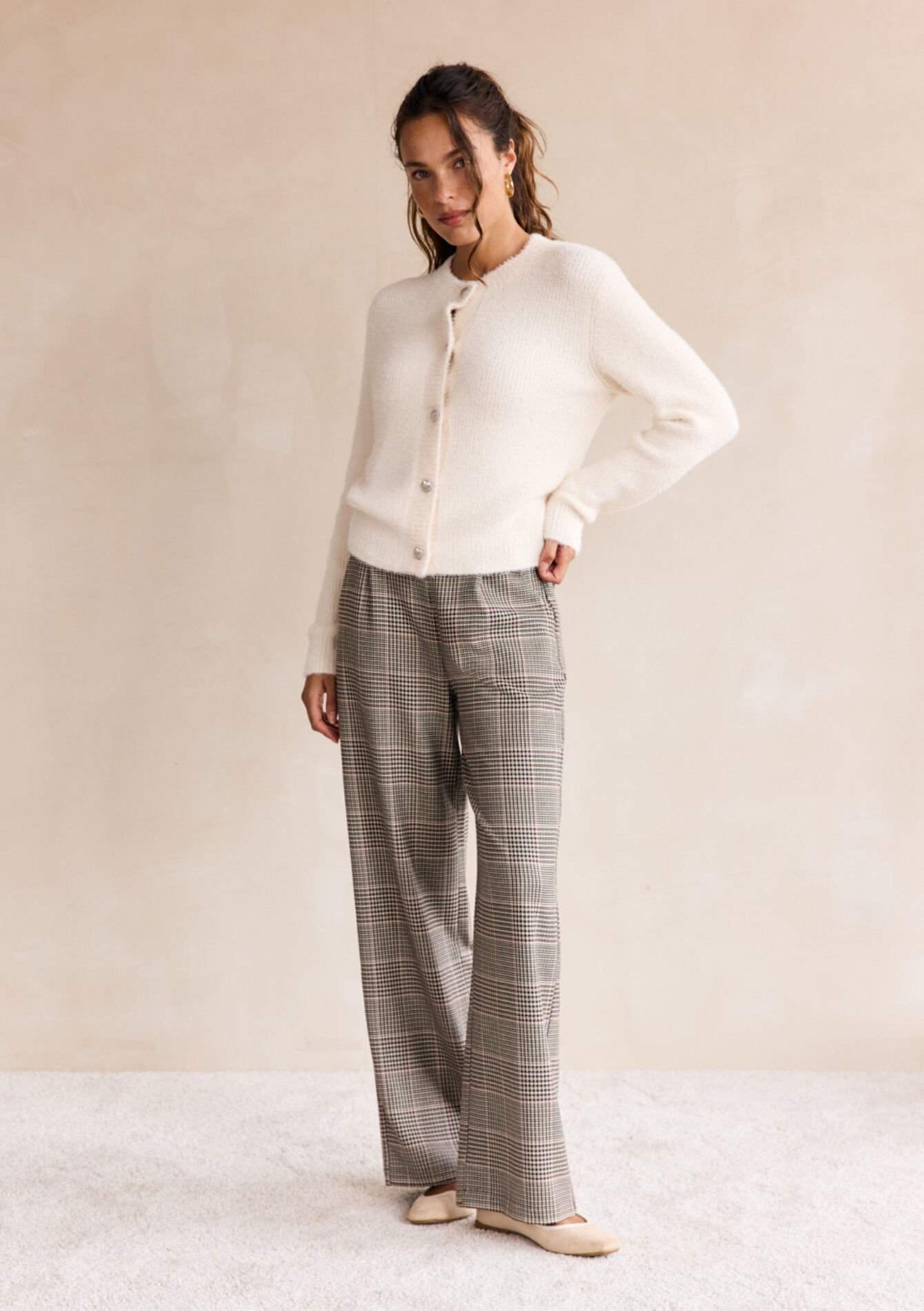 Geruite rechte broek, Geruite rechte broek, , back