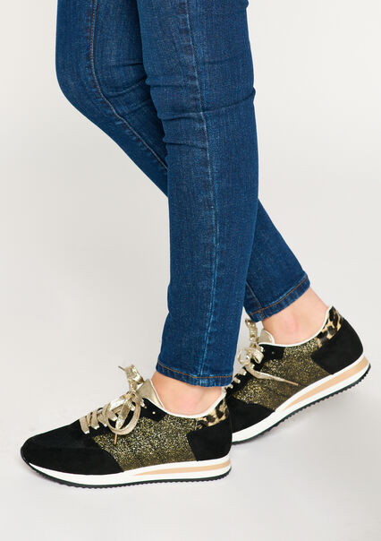 Trainers with golden detail - BLACK - 13000624_1119