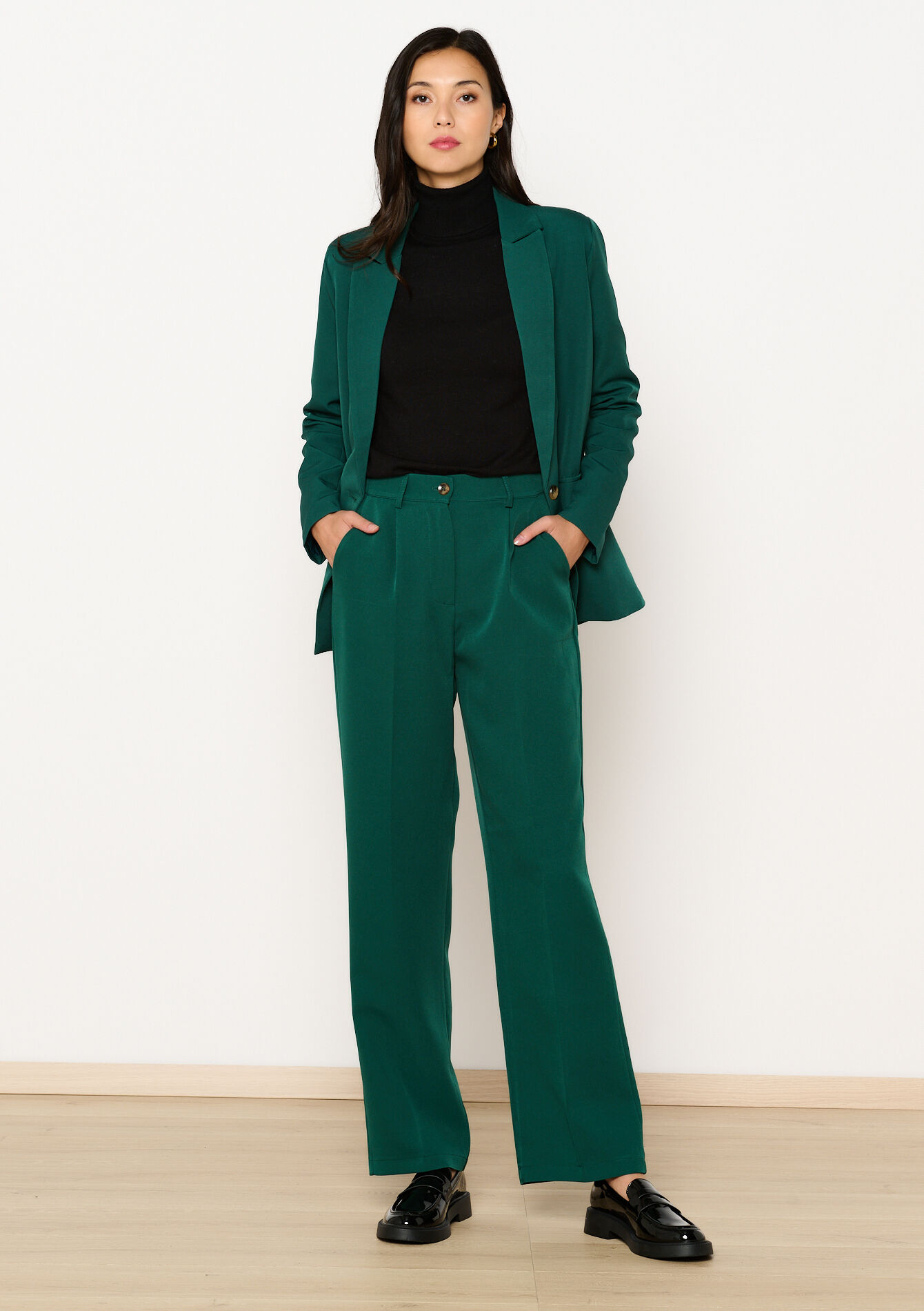 Pantalon coupe droite - BOTTLE GREEN - 06100655_1778